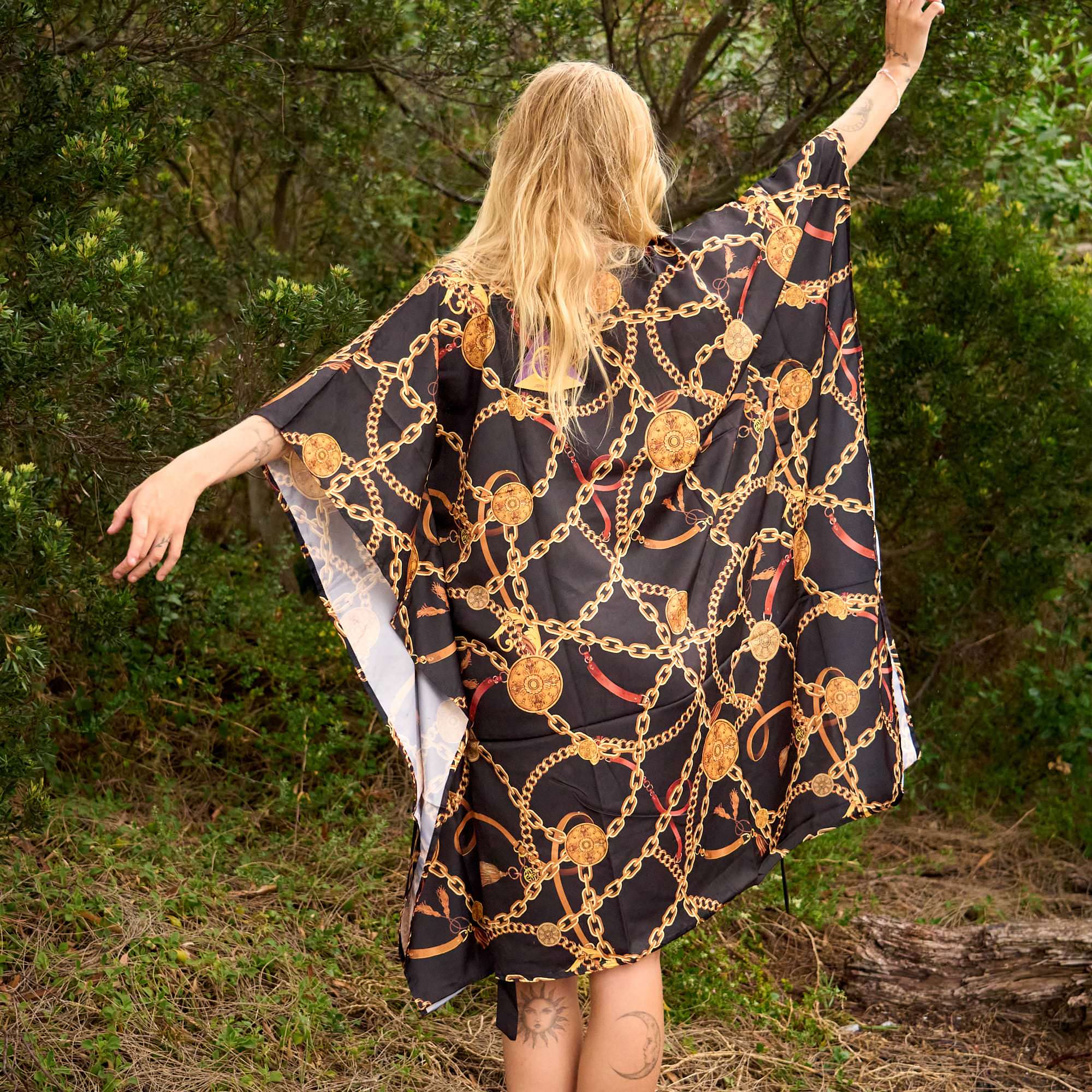 Golden Links Luxe Silk Kaftan