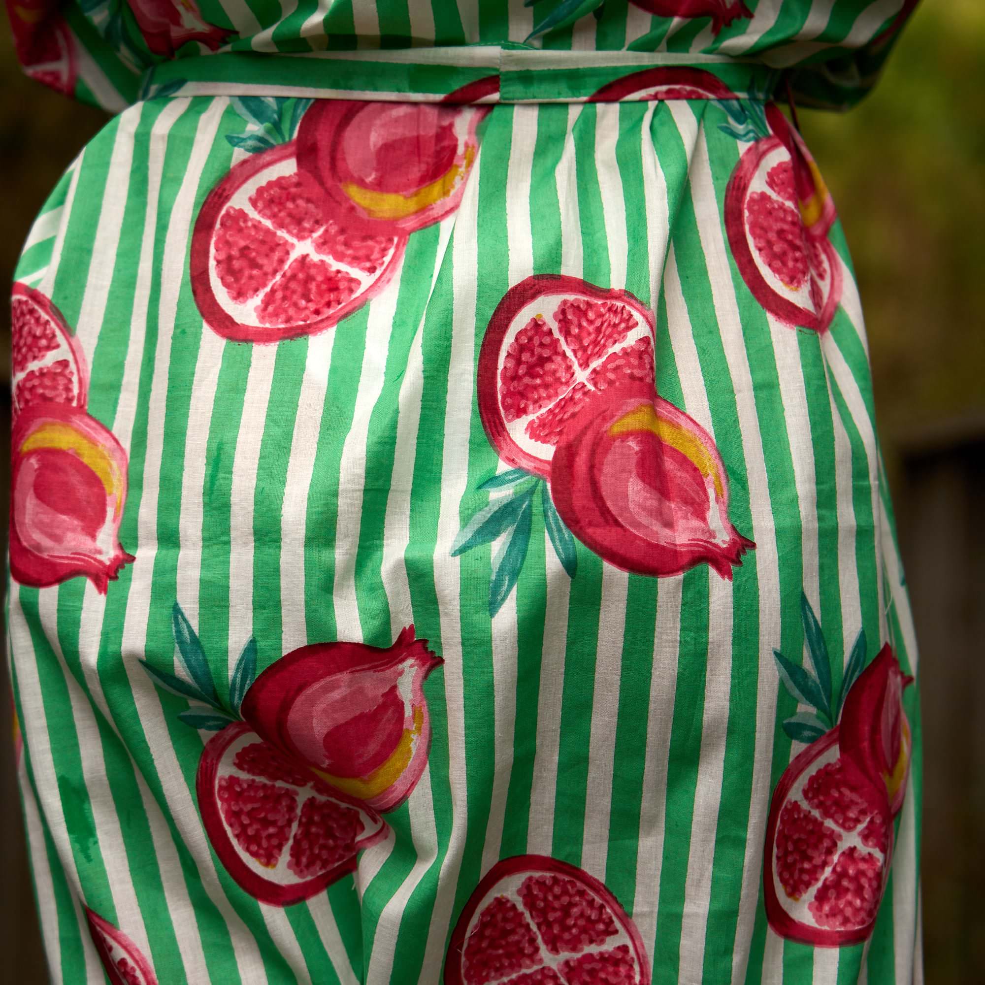 Zesty Summer Grapefruit Cotton Kimono Robe