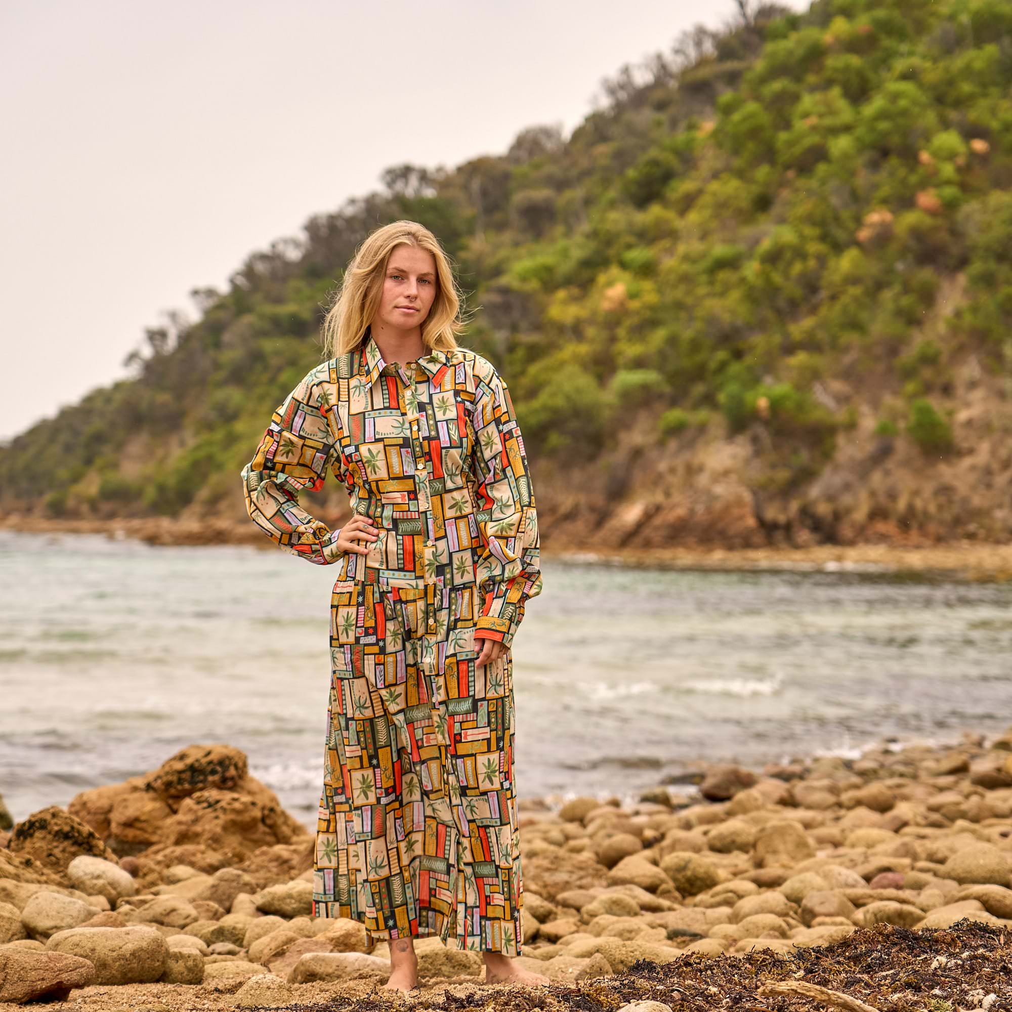 boho geometric maxi dress full length beach