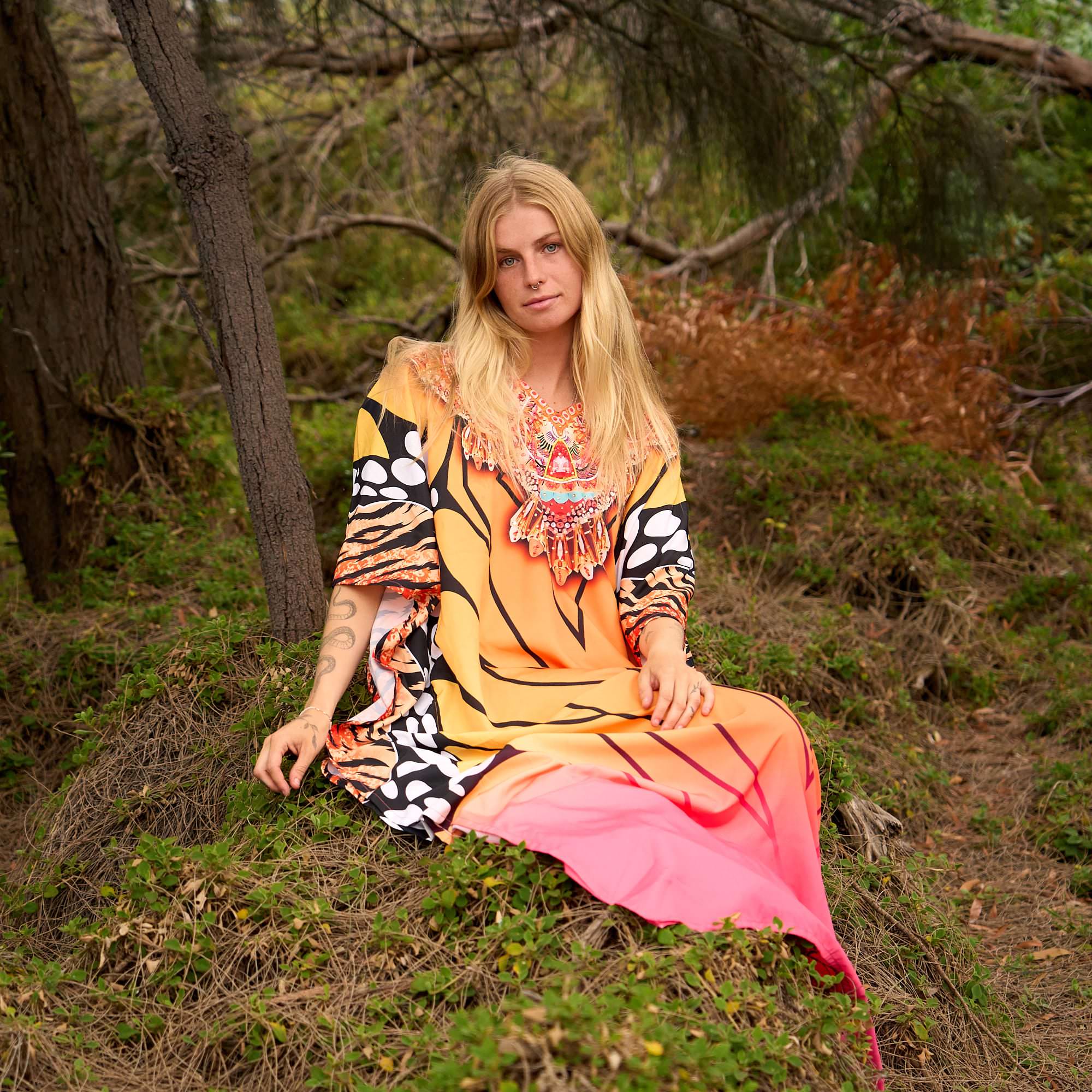 Summer Vibes Silk Kaftan