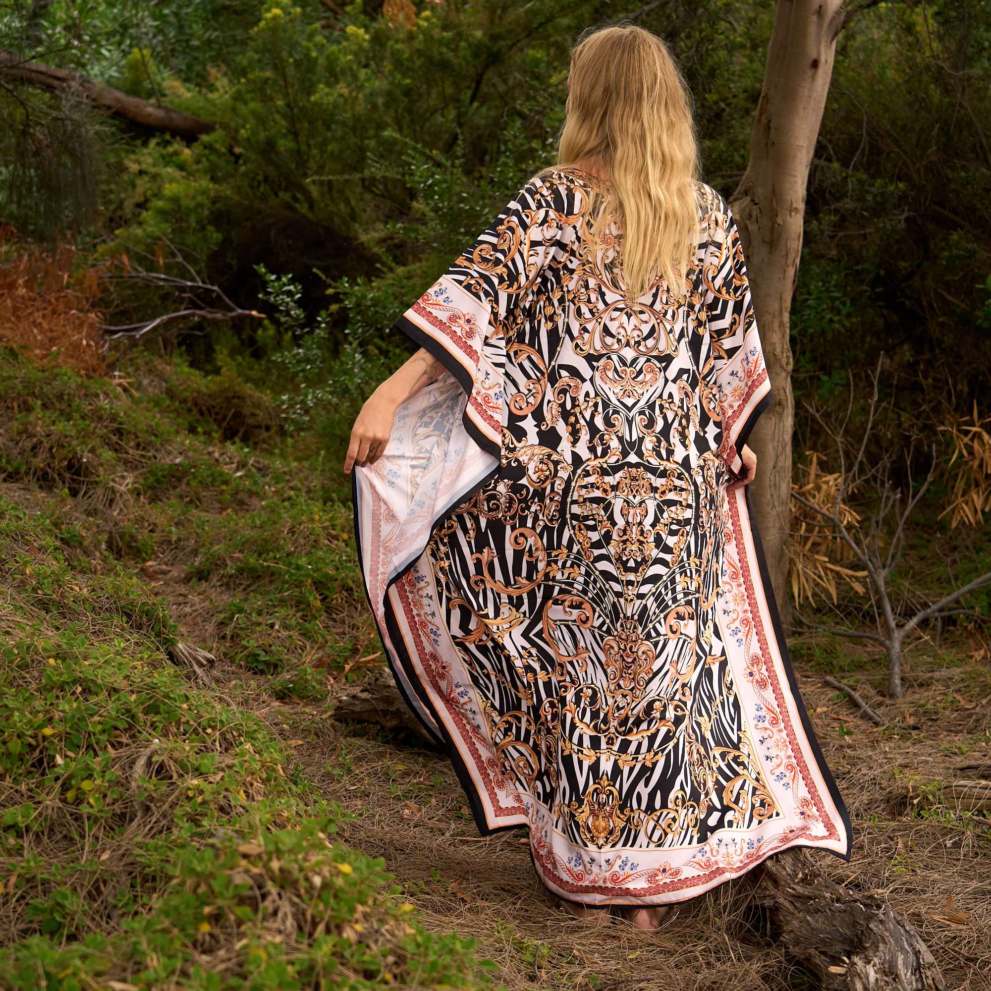 Regal Safari Luxe Silk Kaftan