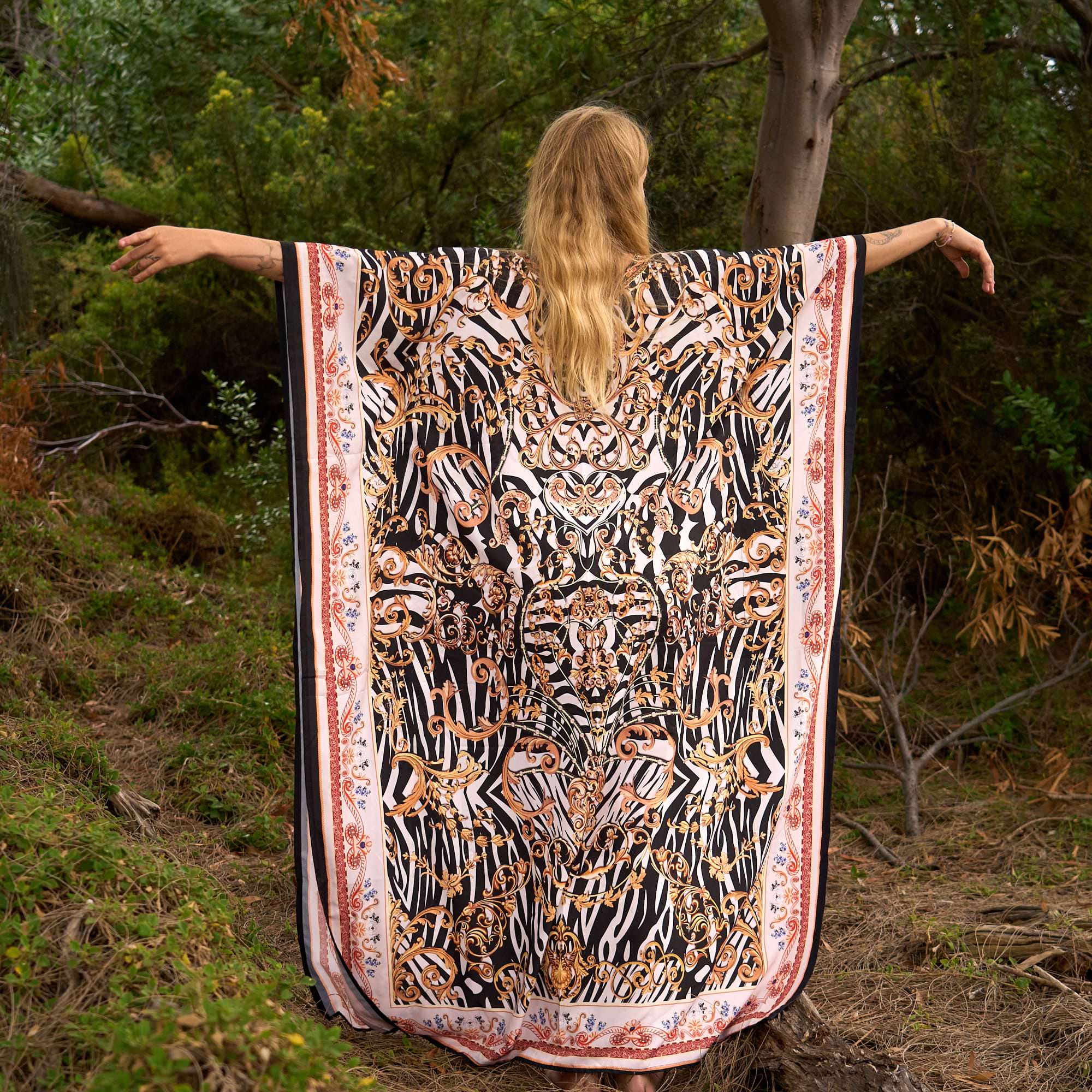 Regal Safari Luxe Silk Kaftan