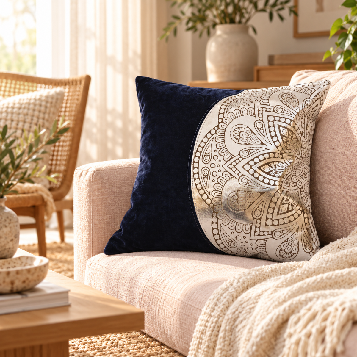 Exotic Cowhide Cushion Cover - Black Pillowcase