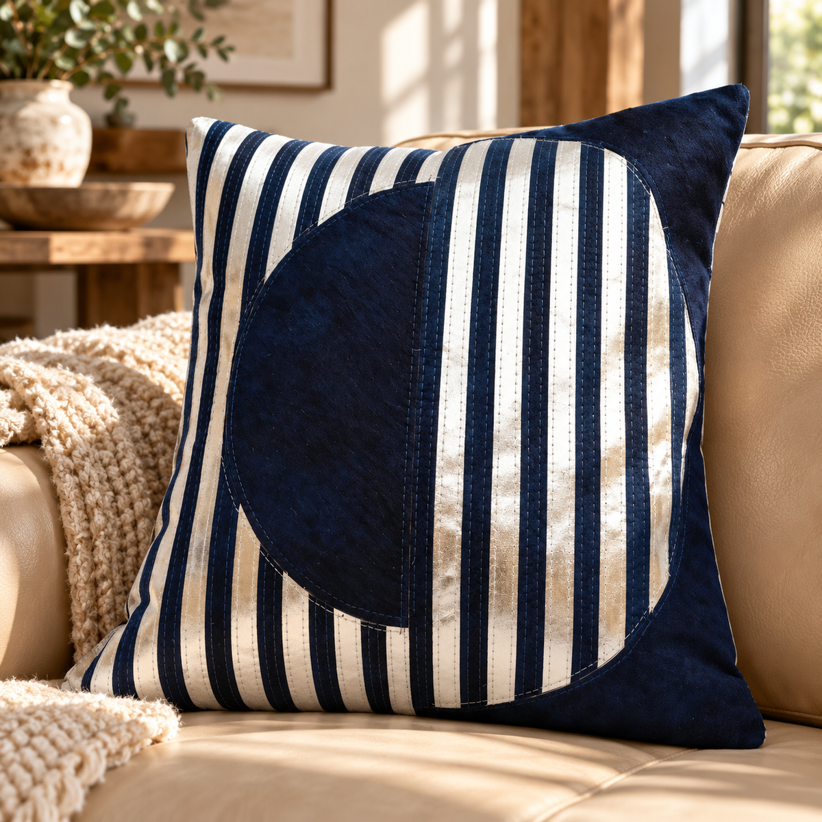 Exotic Cowhide Cushion Cover - Silver Mix Pillowcase