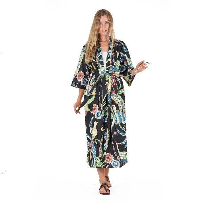 Luxury Frida Turkish Cotton Bathrobe - Women's Kimono Robe for Relaxing