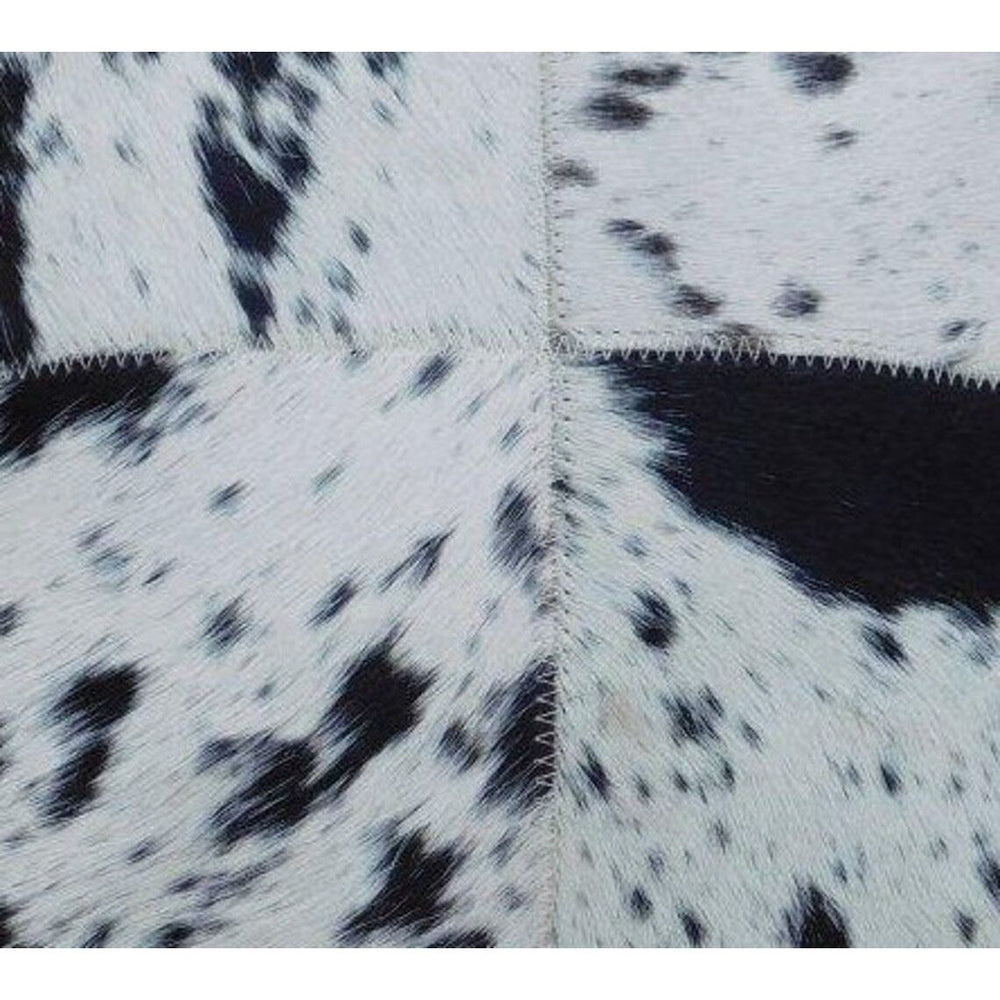 Decorative black white cowhide cushion cover for modern living room
