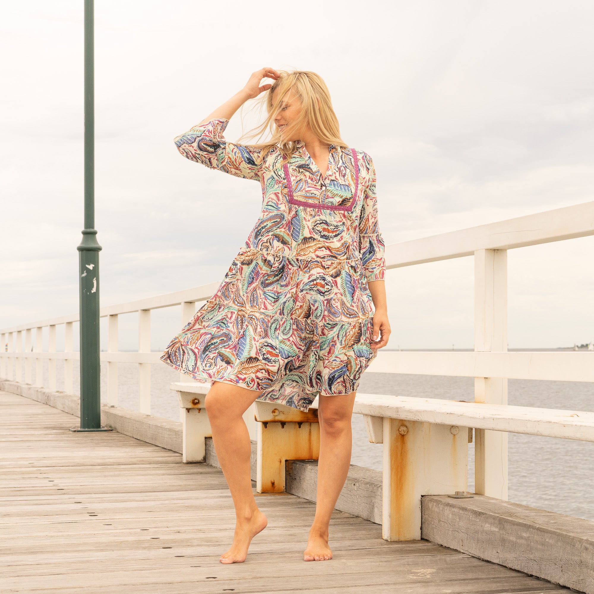 Island Lemonade Women's Cotton Maxi Dress One Size