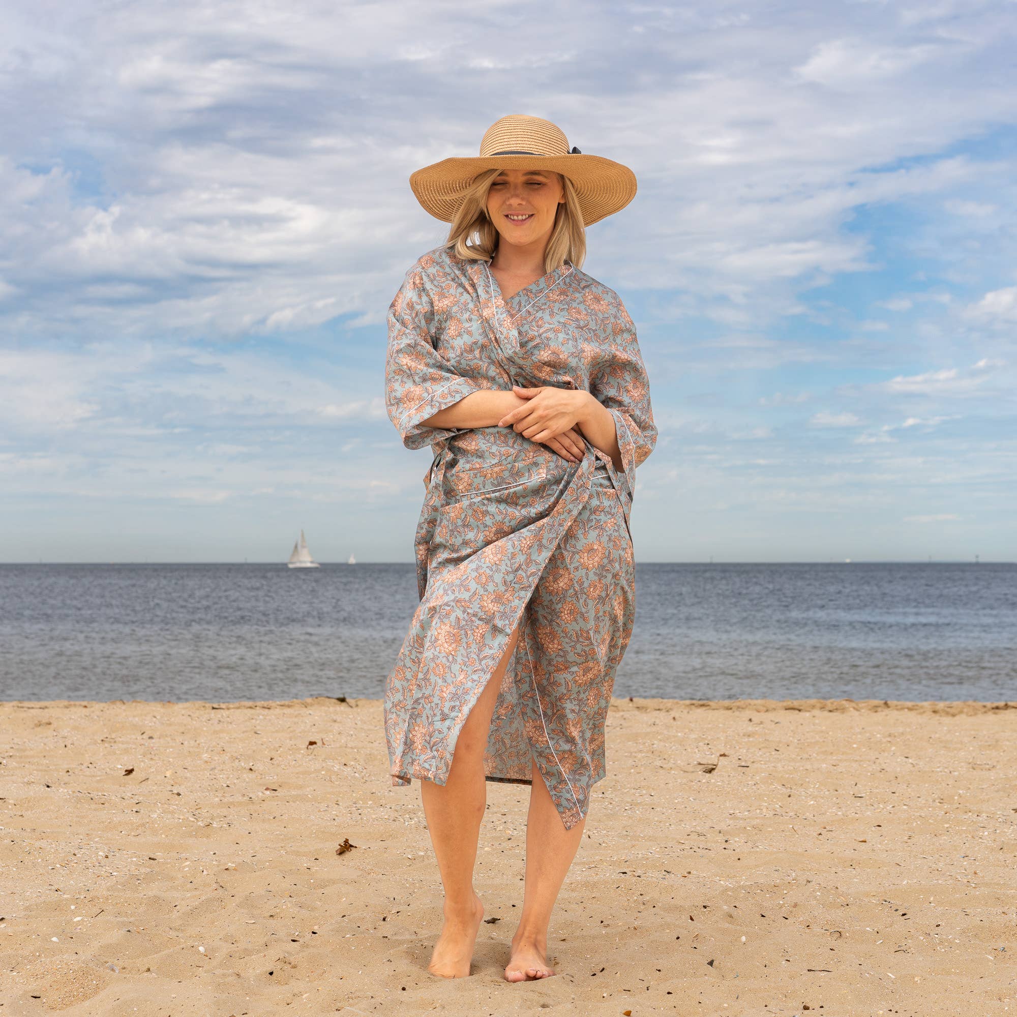 BOHO VIBES' Women's Cotton Kimono Robe