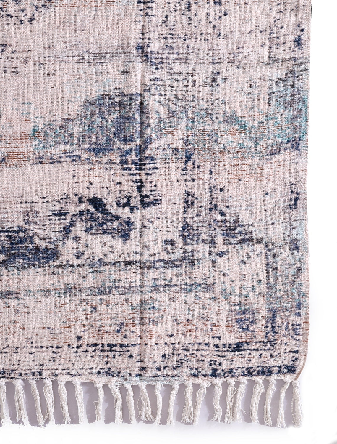 Luxury Cotton Throw Wool Rug Blanket - Boho White
