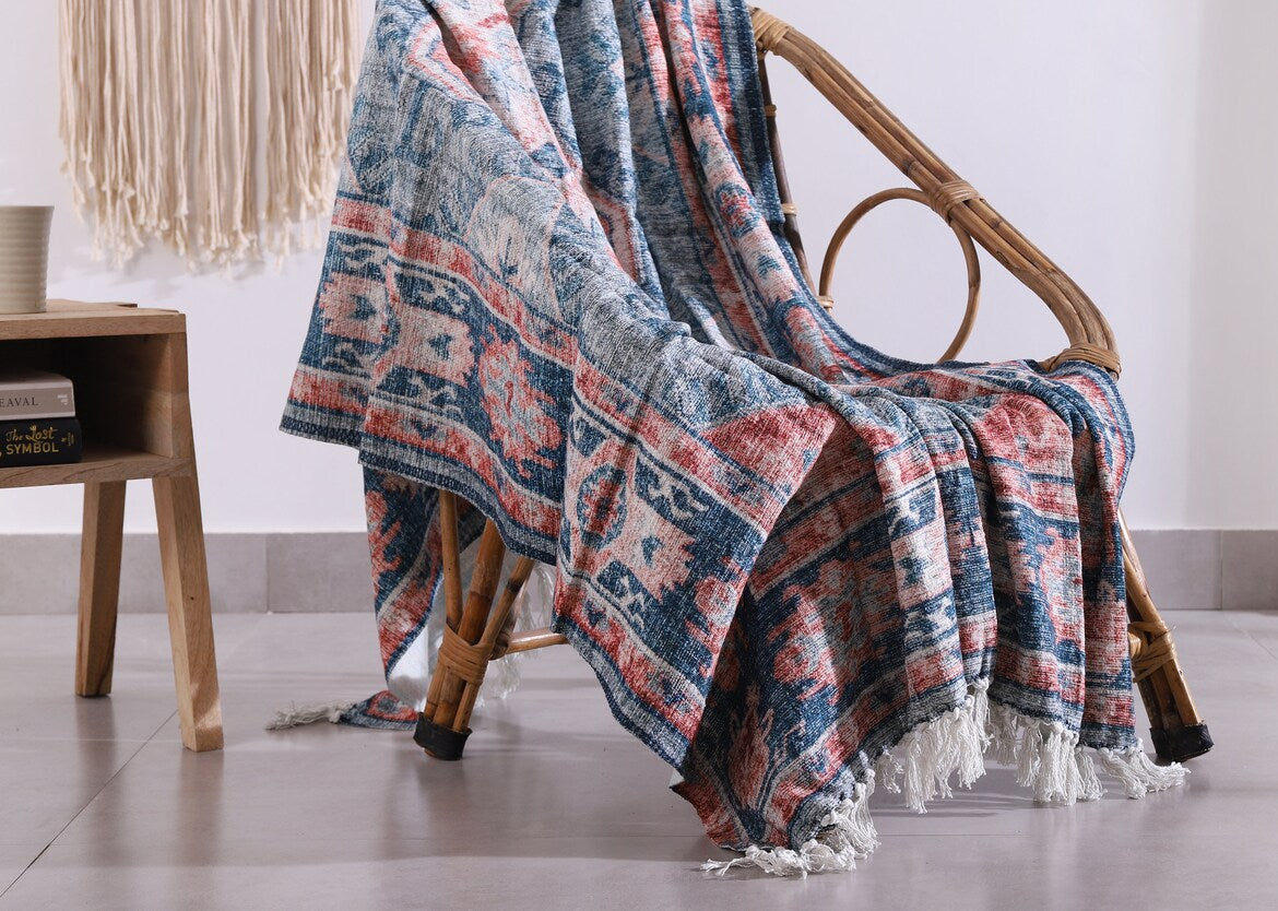 Stobi Rustic Wool Luxury Rustic Wool Rug - Home Decor (Blue)