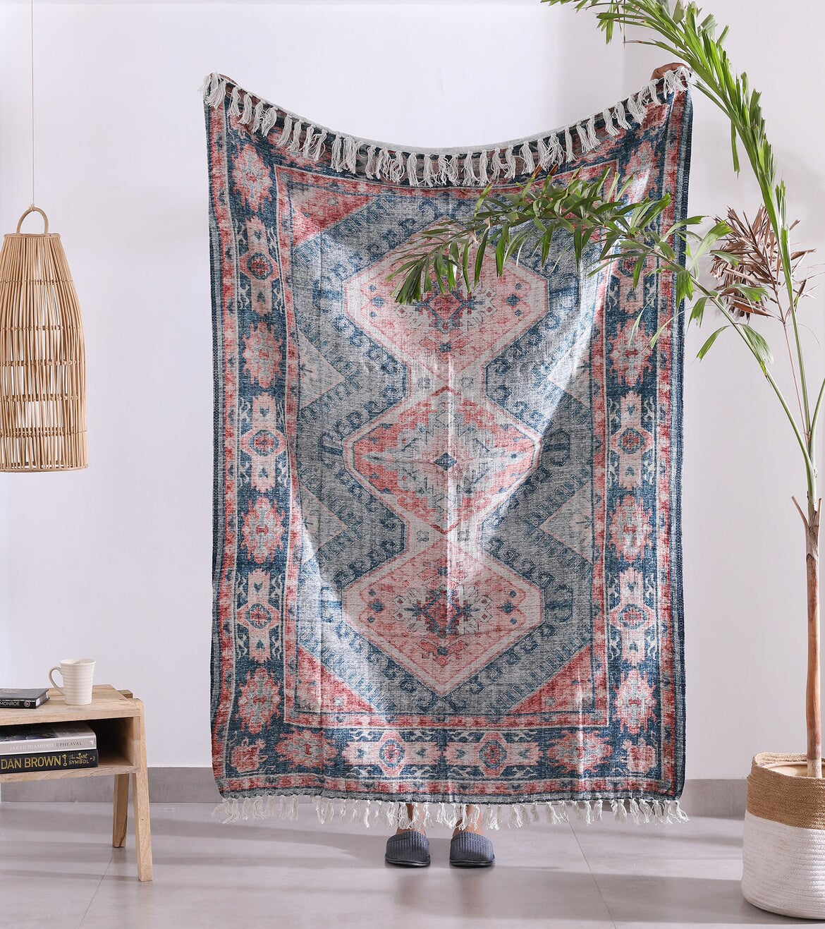 Luxury Rustic Wool Rug - Home Decor (Blue)