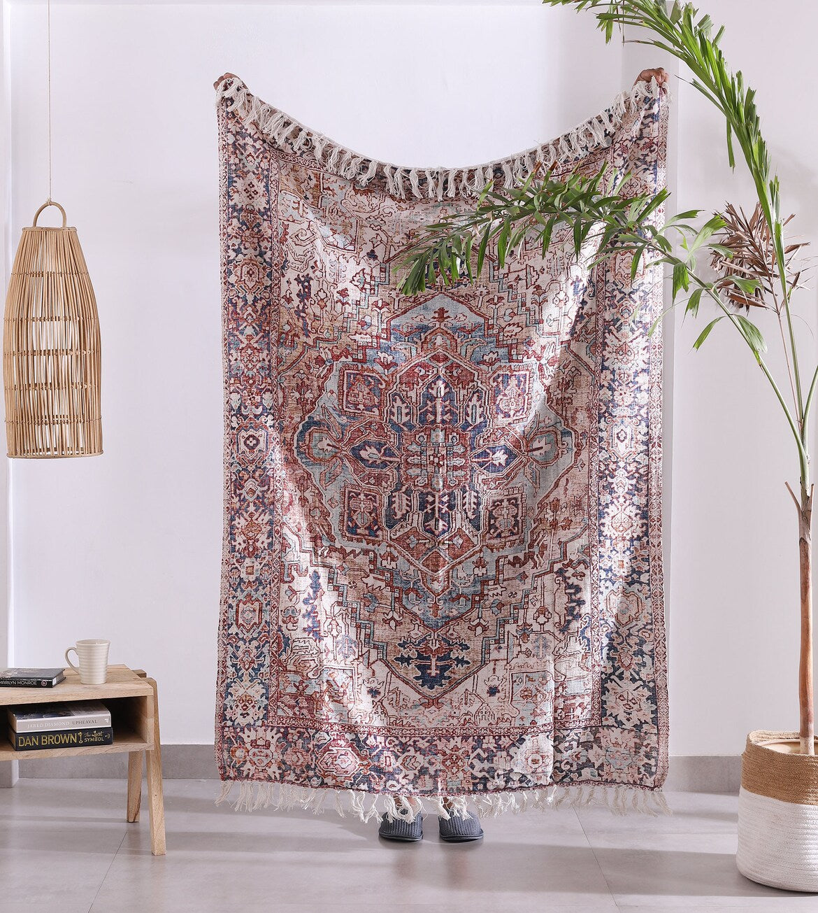 Rustic Wooven Rug Luxury Rustic Wool Rug - Home Decor (Silver)