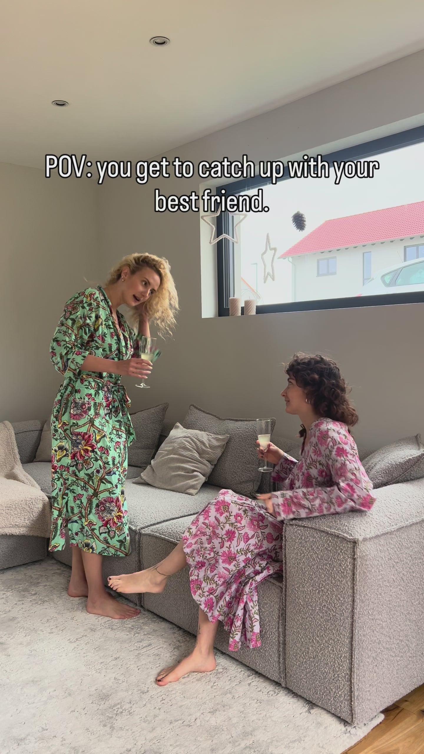Airy floral cotton dress, perfect for warm weather and beach outings
Model wearing floral boho maxi dress, elegant summer fashion look