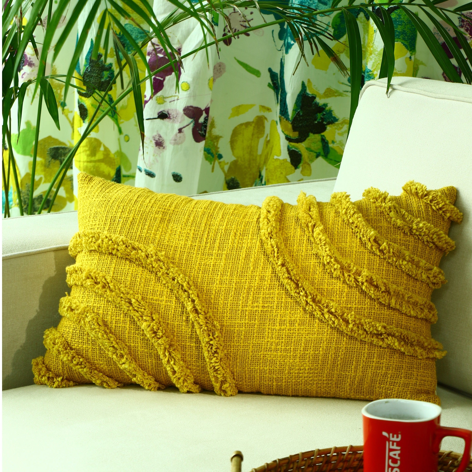 Linen Connections Moroccan Tassels Cushion Cover - Amber