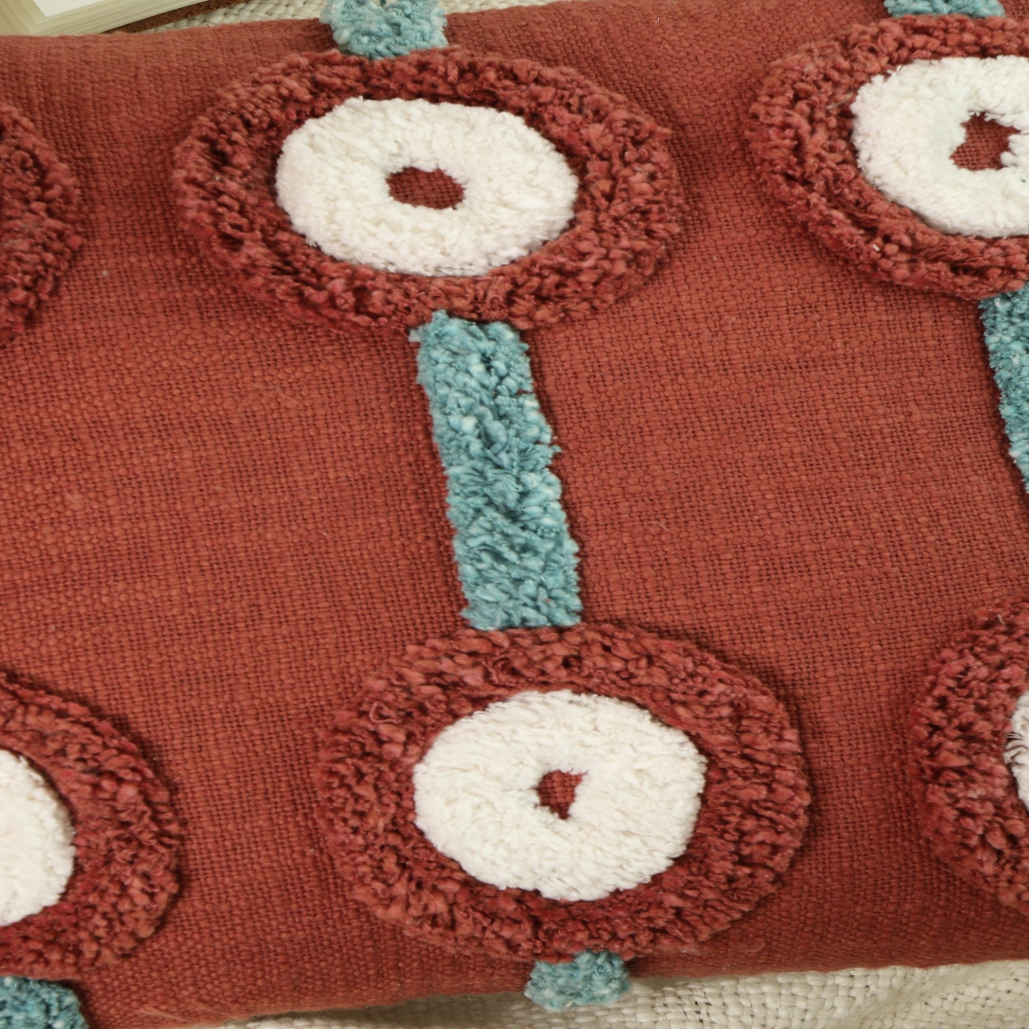 Linen Connections Moroccan Tassels Cushion Cover - Red