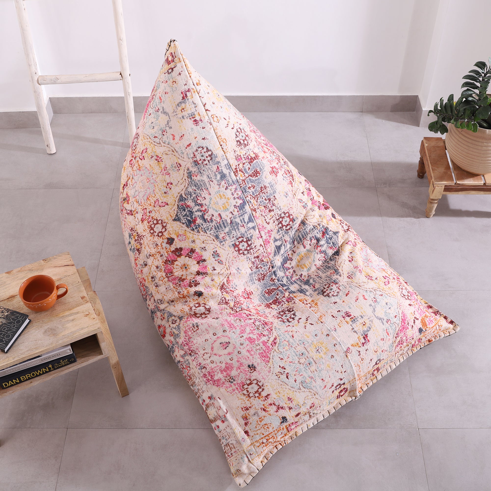 "Moroccan Boho Enchantment" - Handmade Bean Bag Cover