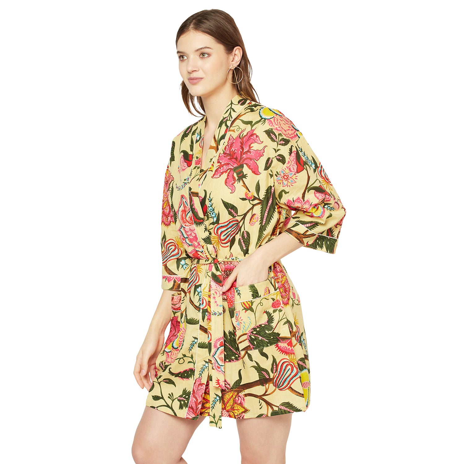 'Frida Fantasy' 100% Cotton Kimono Robe