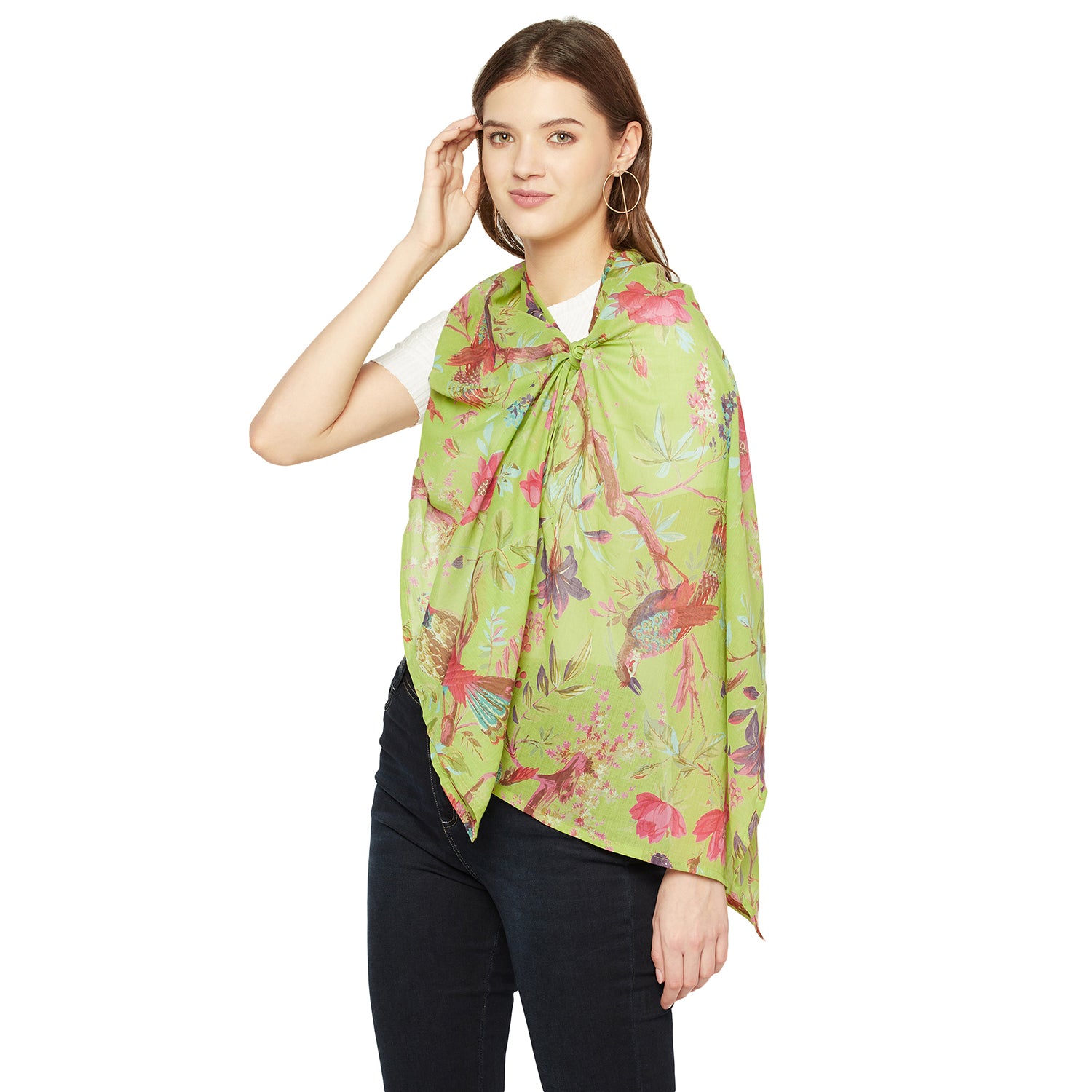 'Garden Blooms' 100% Cotton Scarf