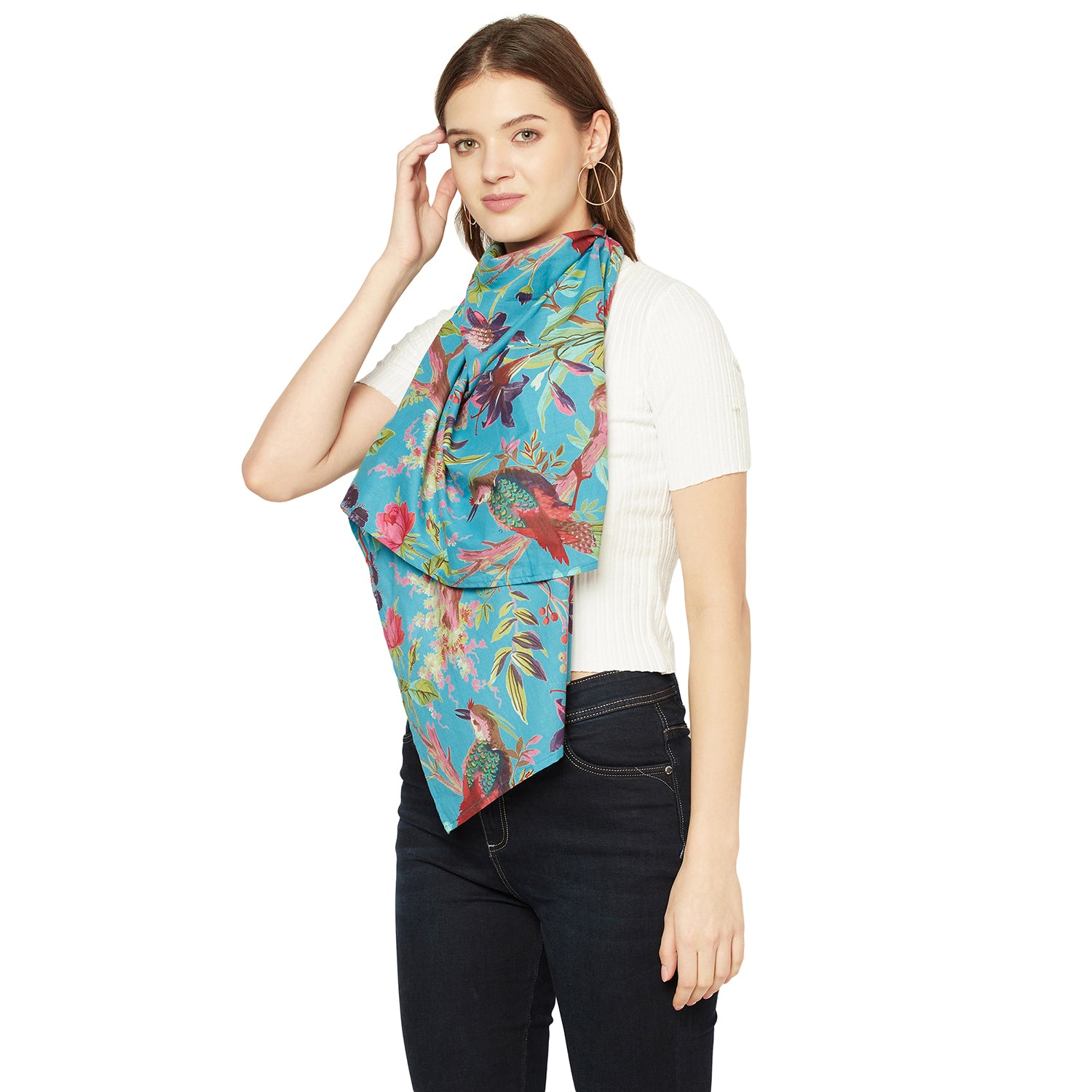 'Blooming Beauty' 100% Cotton Scarf
