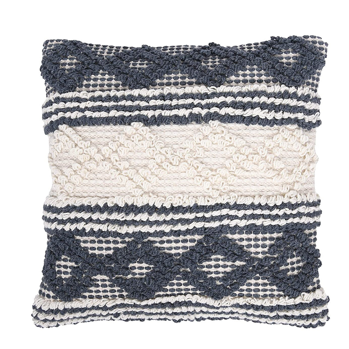 'Moroccan Magic' Hand-Woven Cotton Wool Cushion Cover