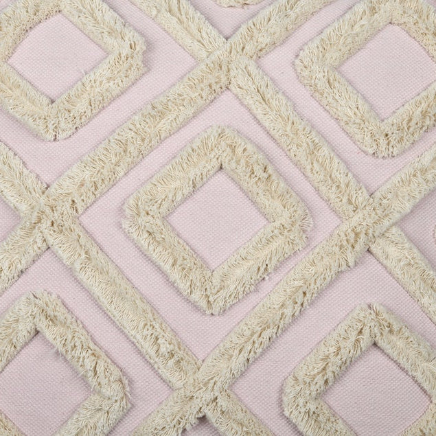 'Textures & Tassels' Hand-Woven Cotton Wool Cushion Cover
