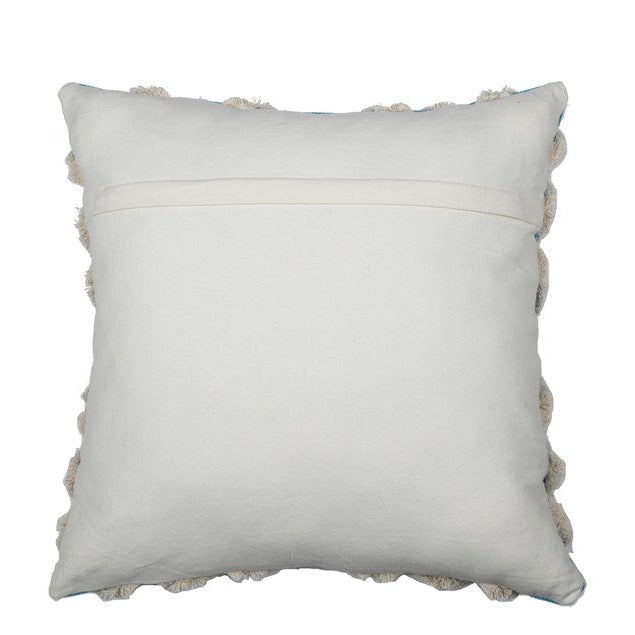'Textures & Tassels' Hand-Woven Cotton Wool Cushion Cover