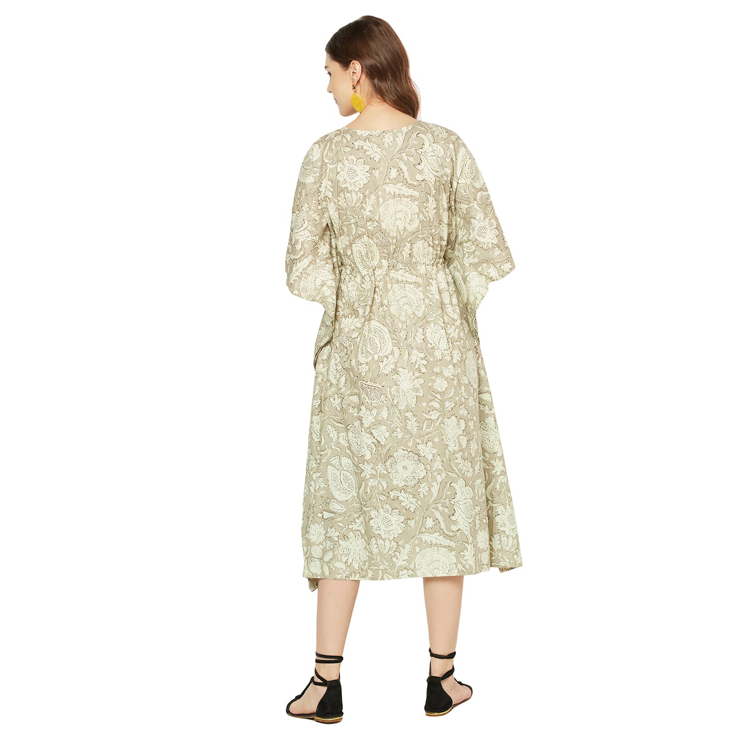 'Garden Serenity' 100% Cotton Kaftan