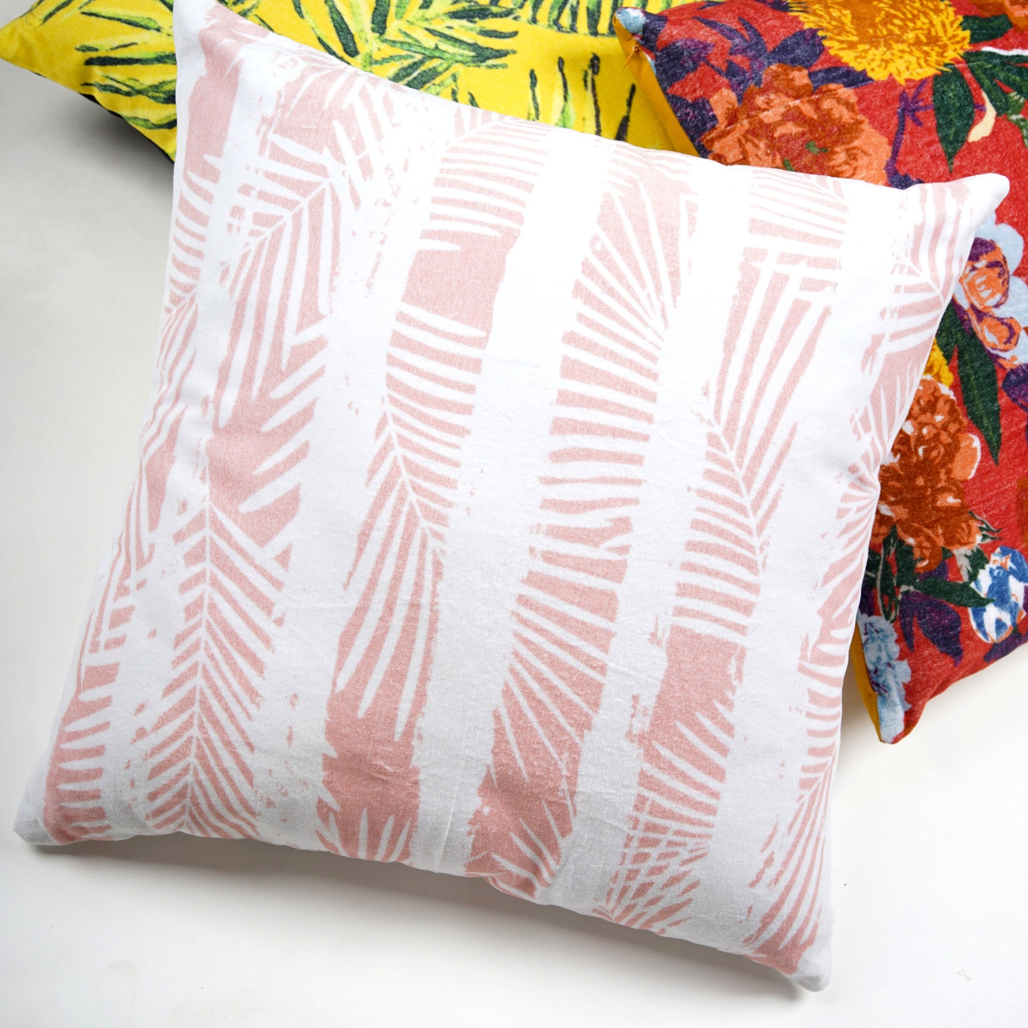 'Whispering Leaves' 100% Cotton Velvet Cushion Cover