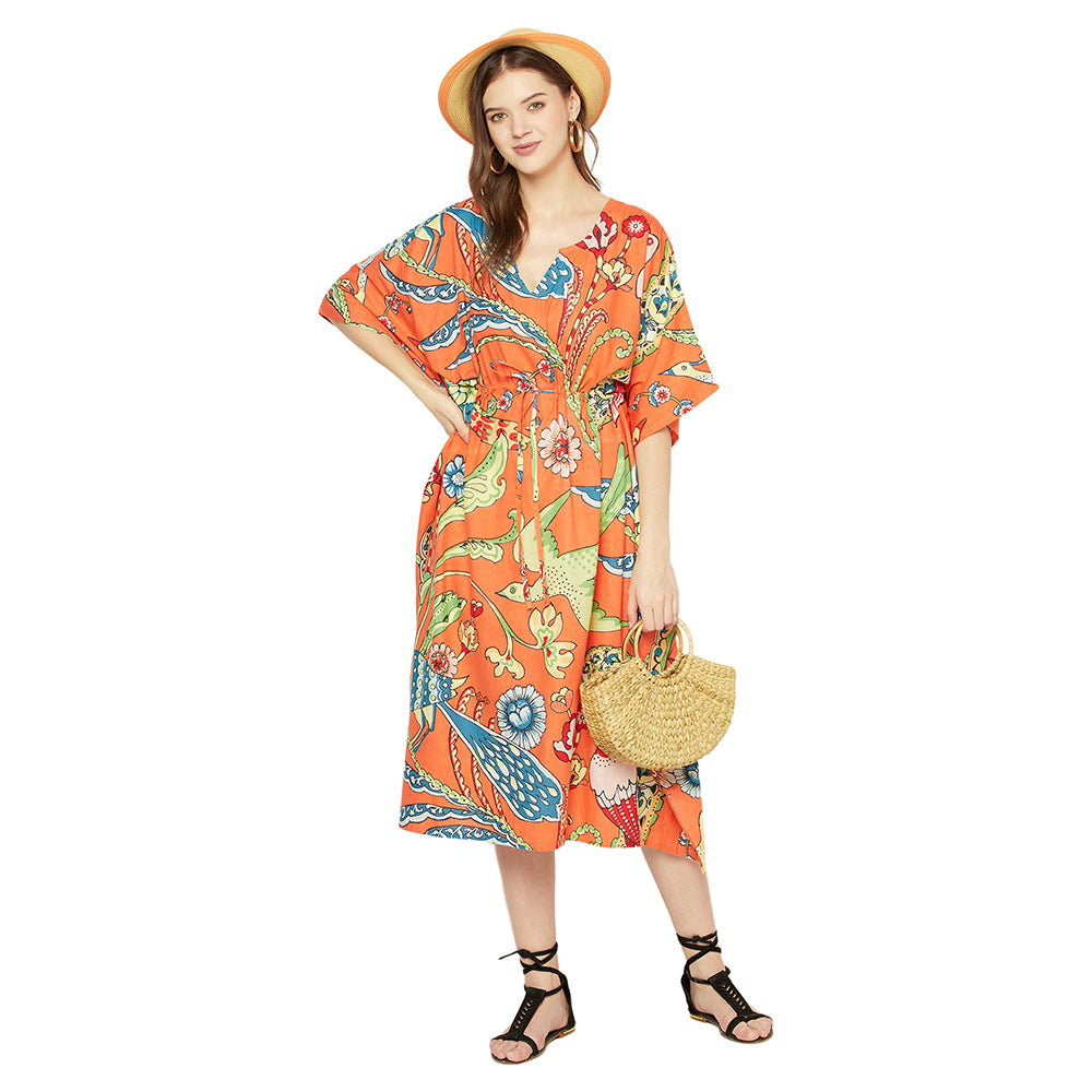 'Blooming Bliss' 100% Cotton Kaftan