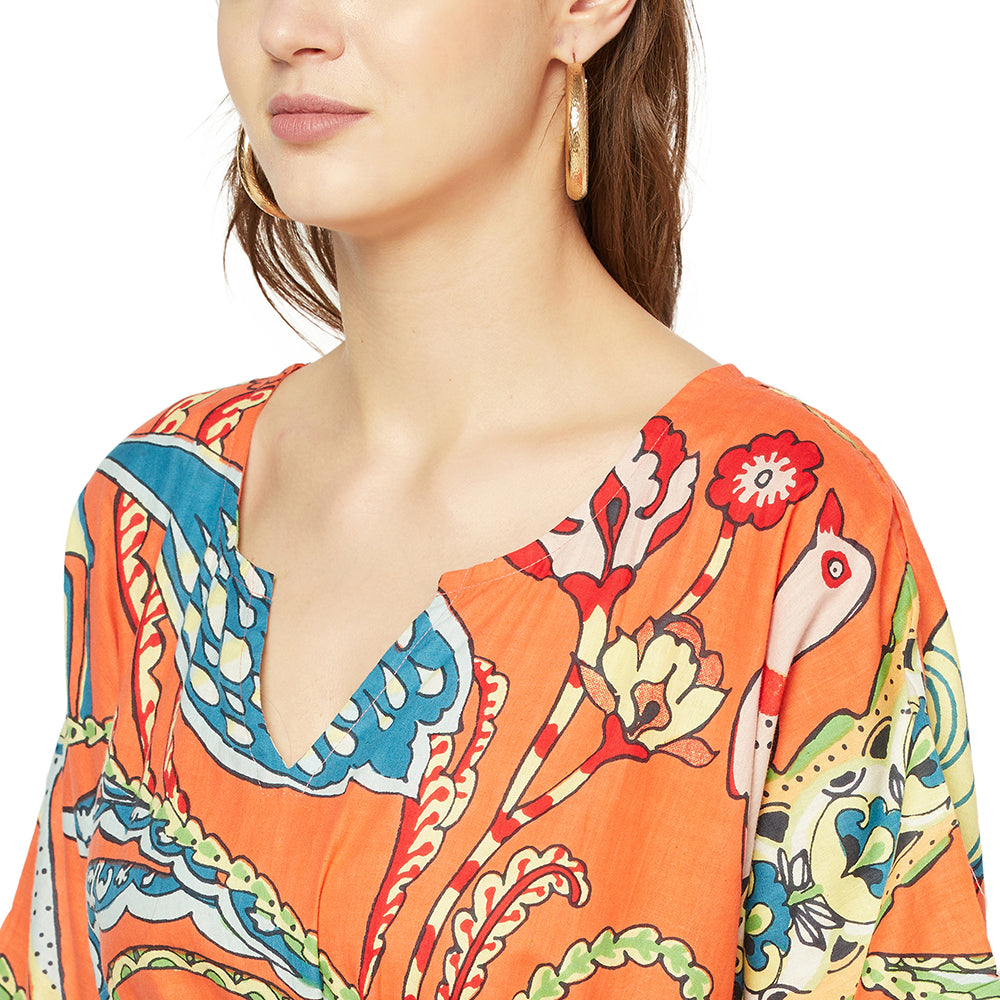 'Blooming Bliss' 100% Cotton Kaftan