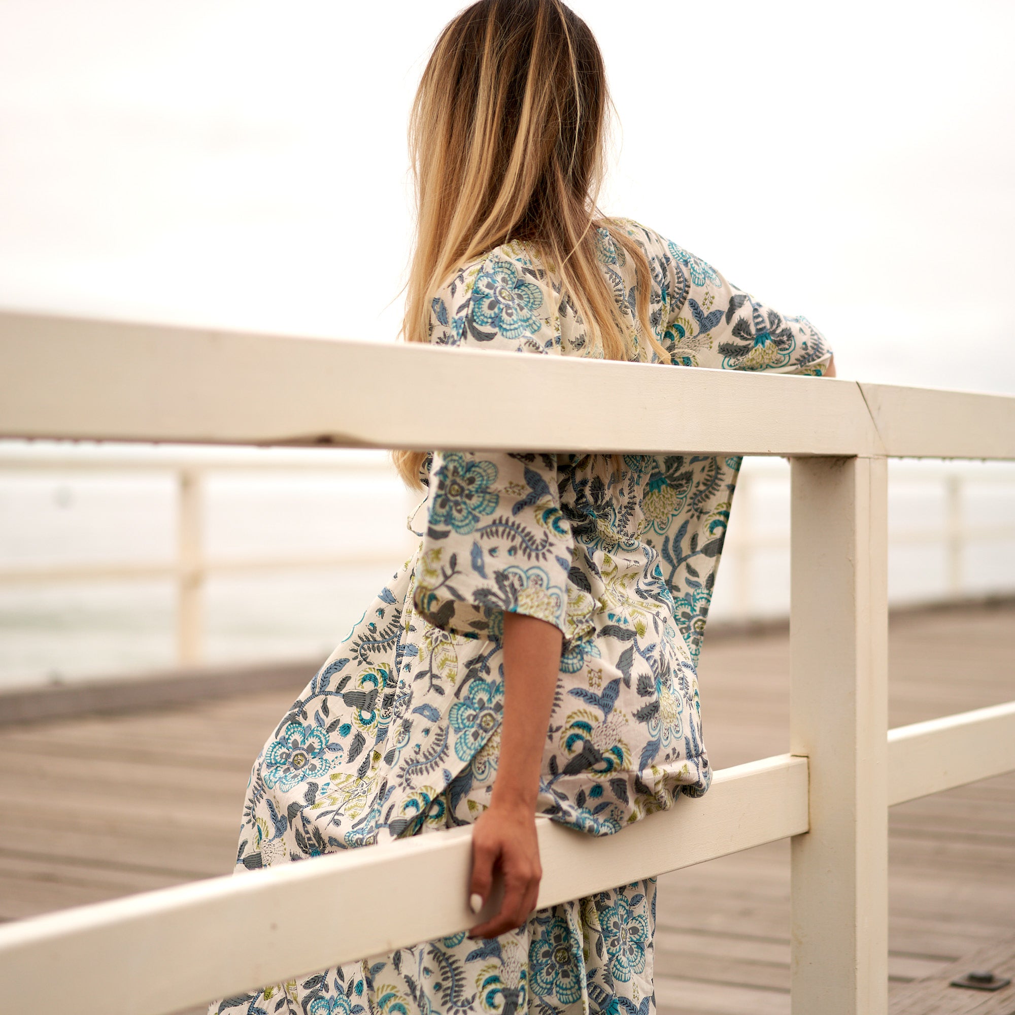 'Tranquil Escape' 100% Cotton Kaftan