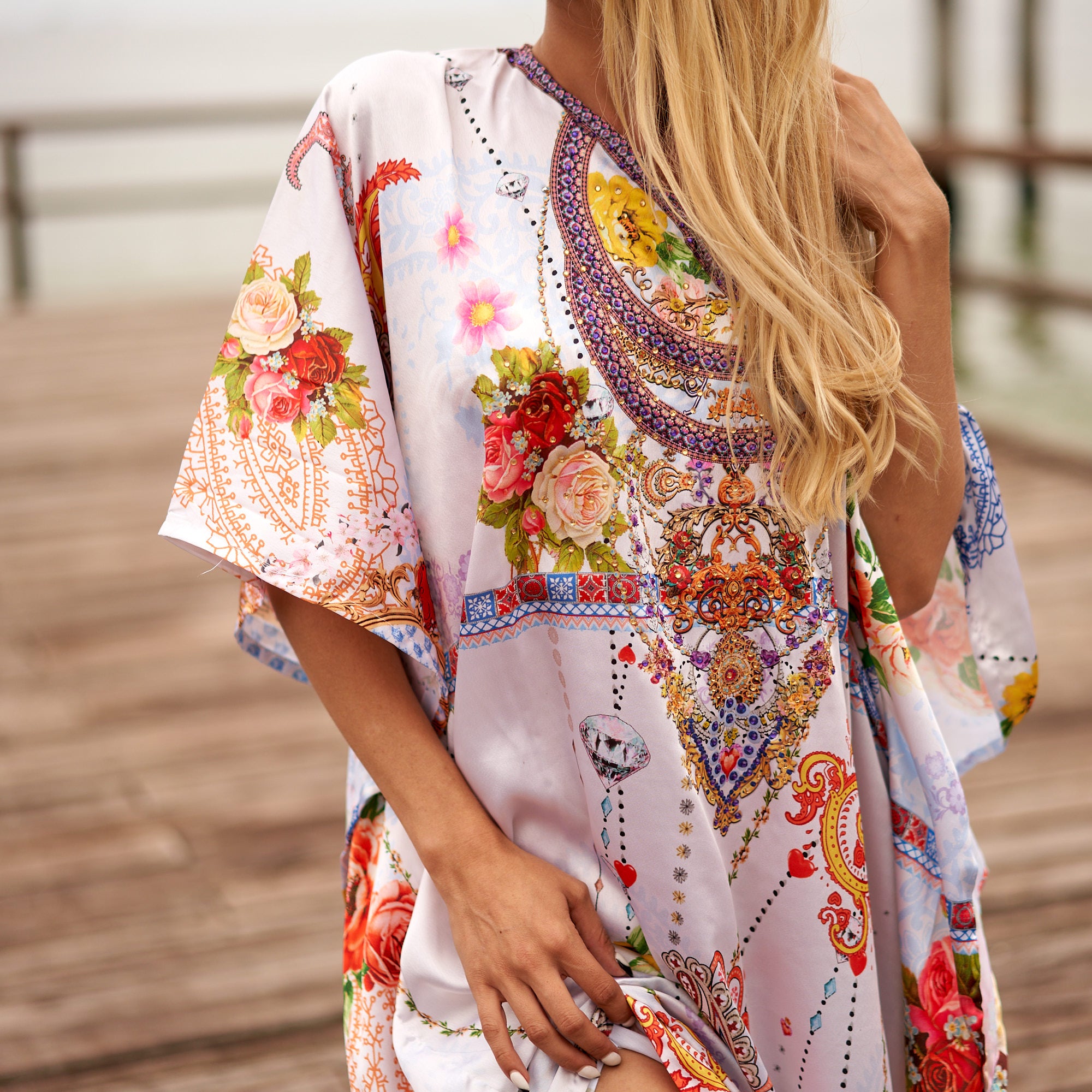 'Vacation Vixen' Silk Kaftan