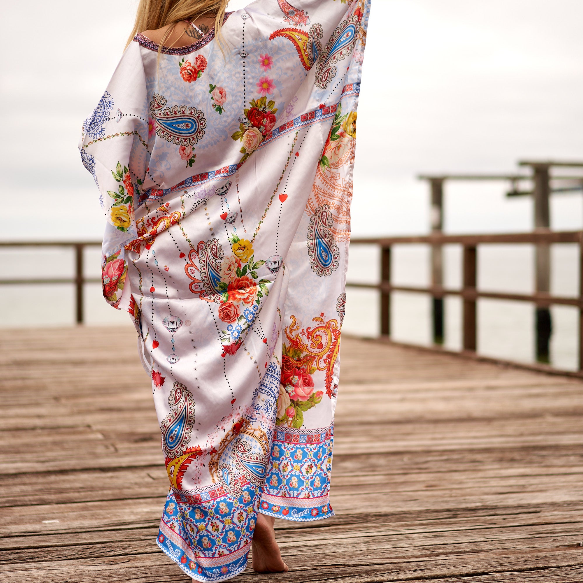 'Vacation Vixen' Silk Kaftan