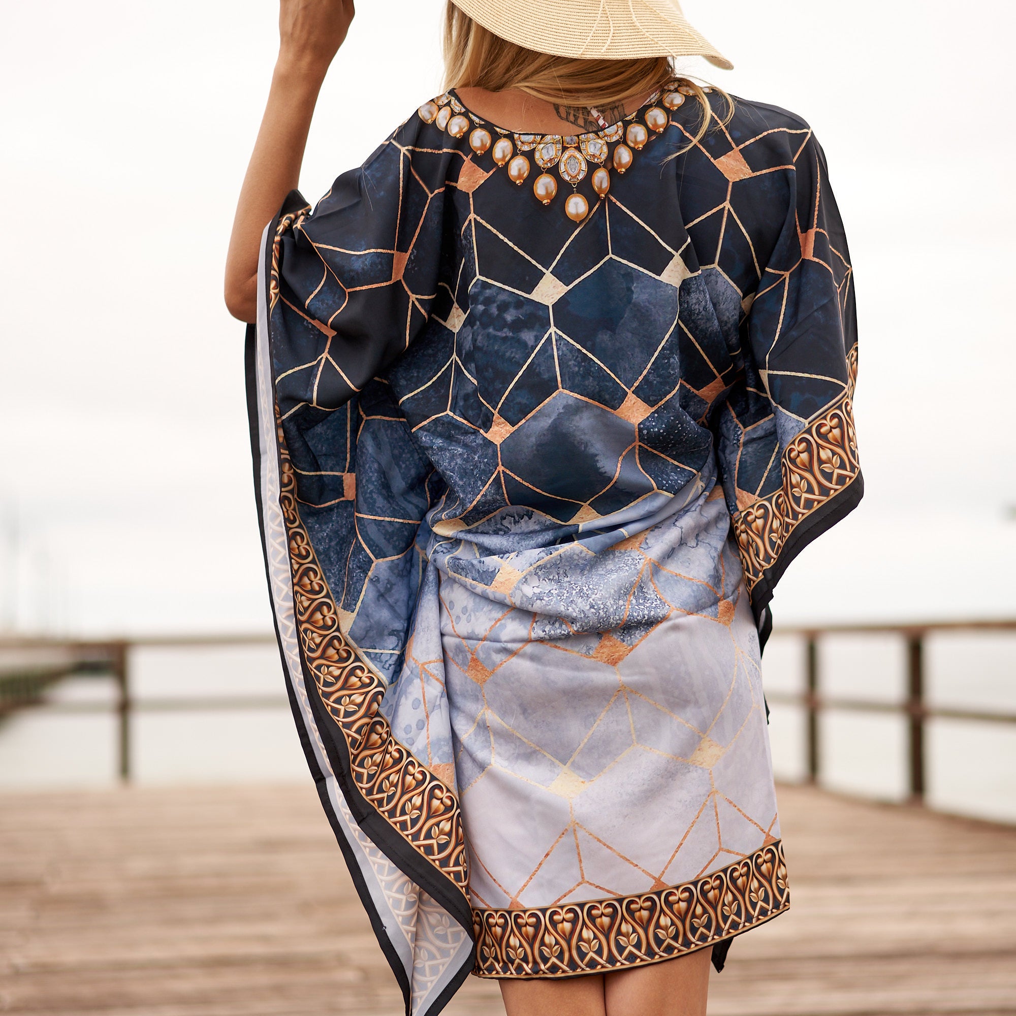 'Resort Bliss' Silk Kaftan