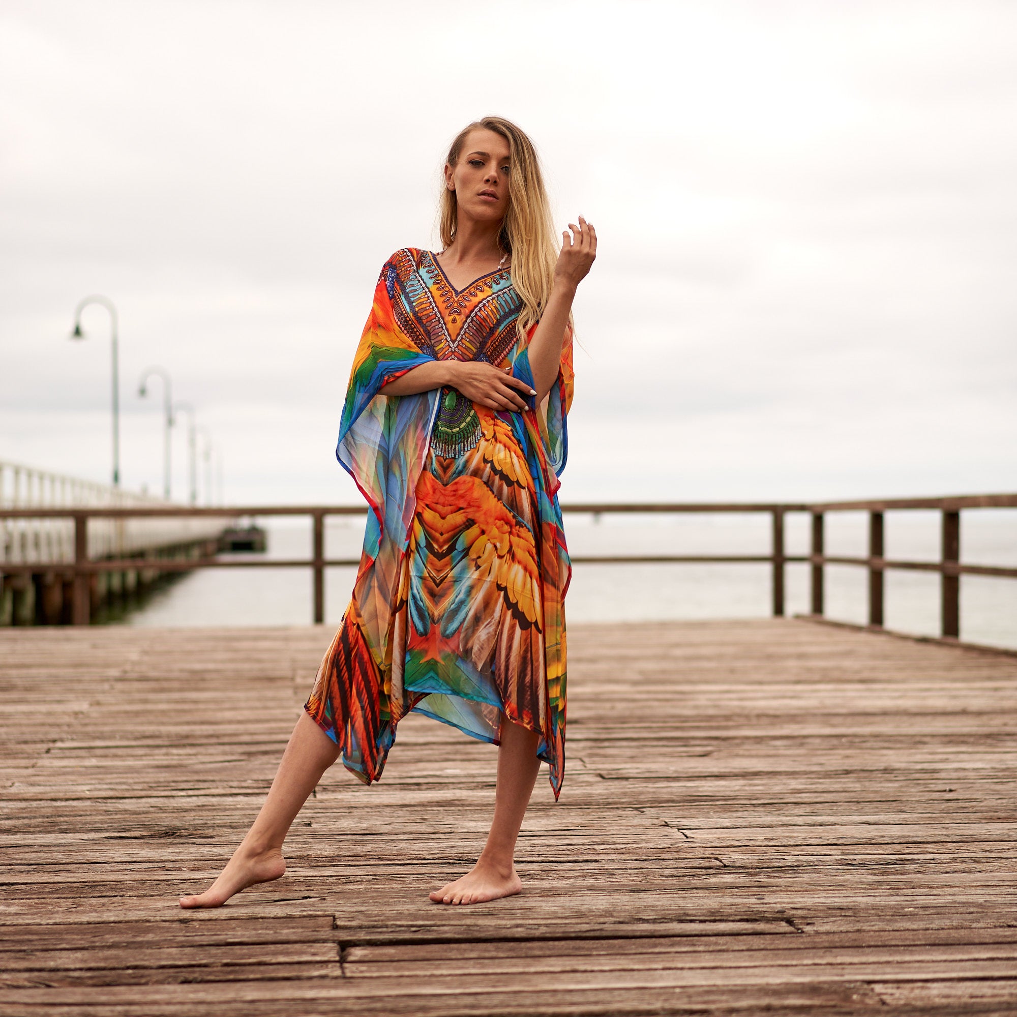 'Jungle Jubilee' Silk Kaftan