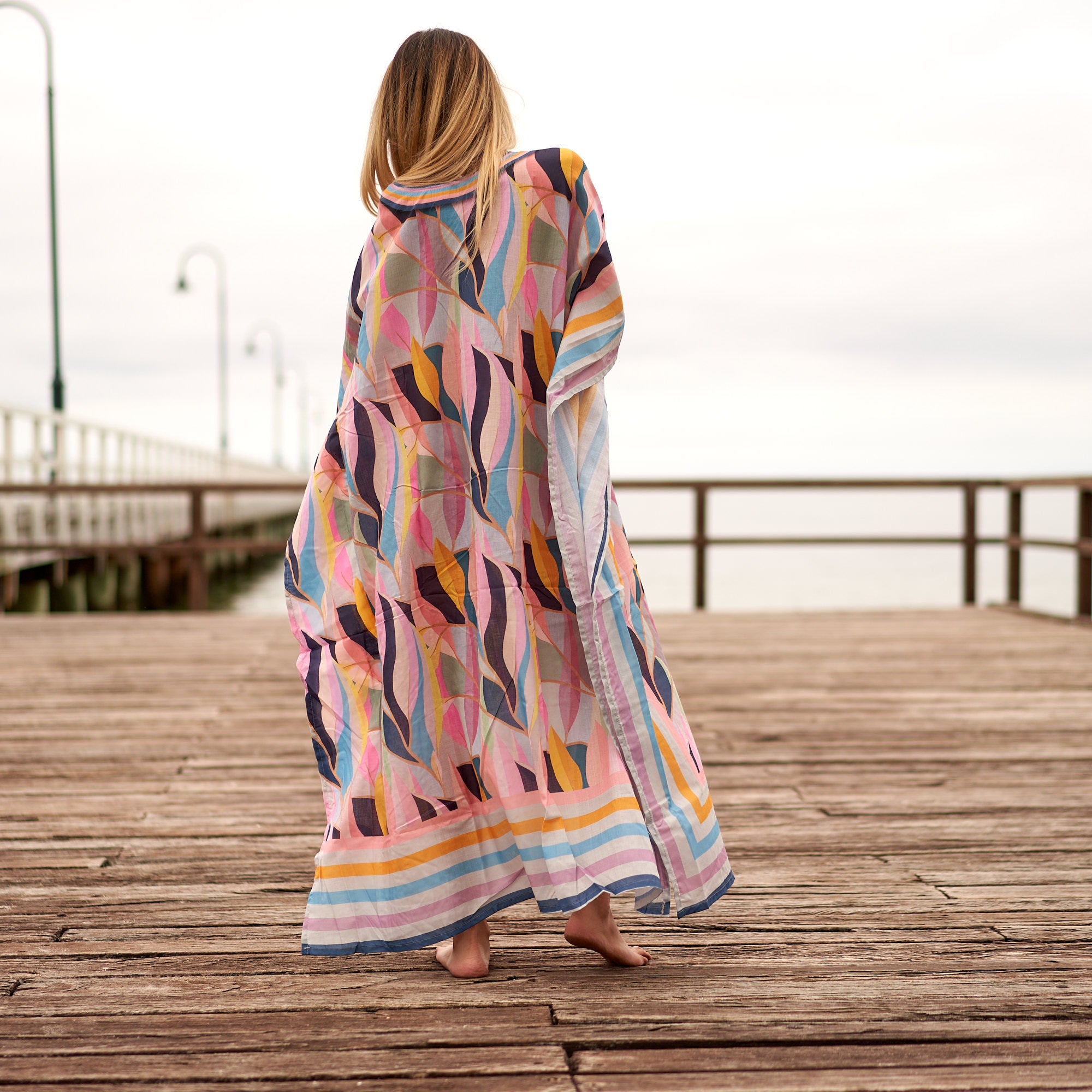 'Tropical Paradise' Silk Kaftan