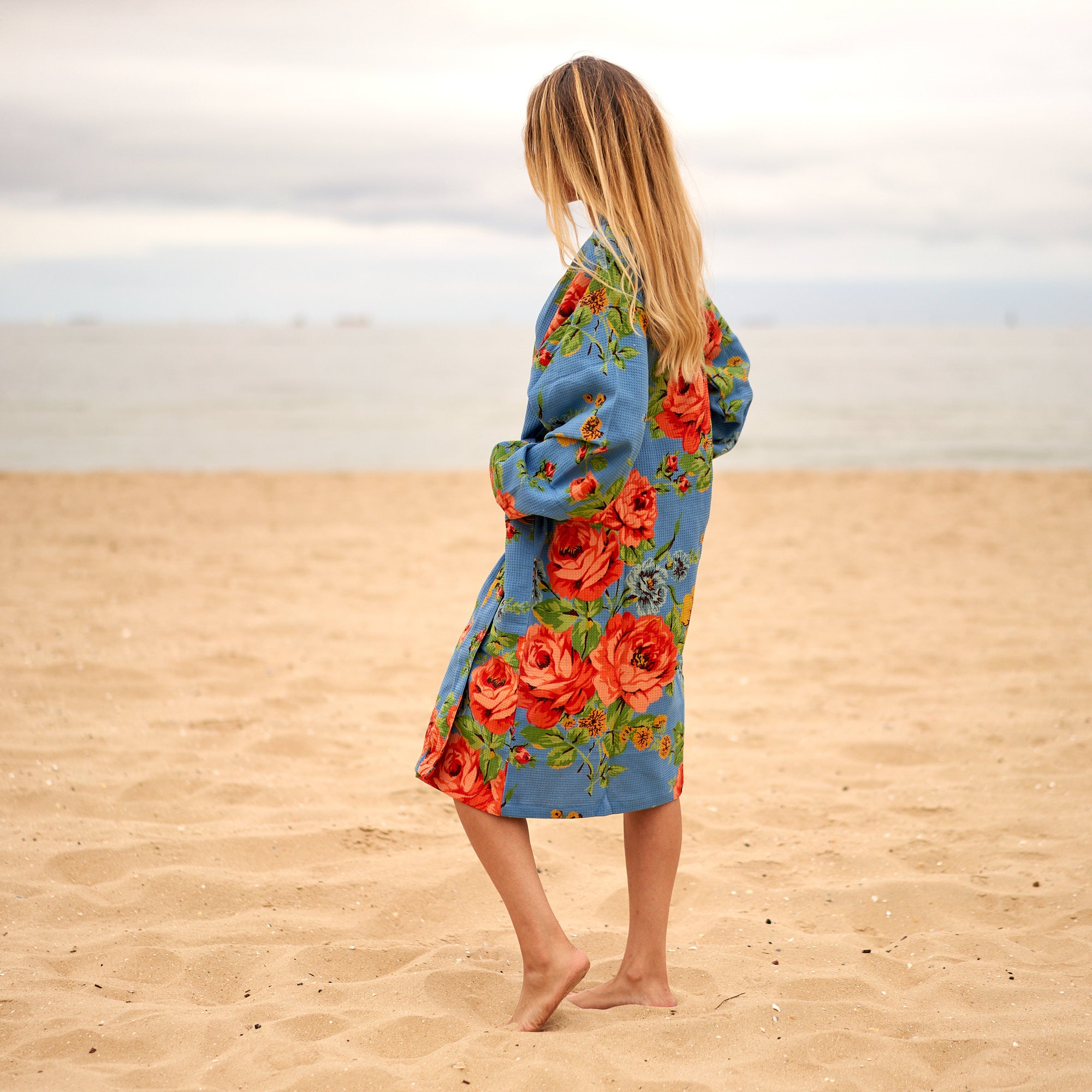 'Fresh Florals' 100% Cotton Kimono Robe Robe