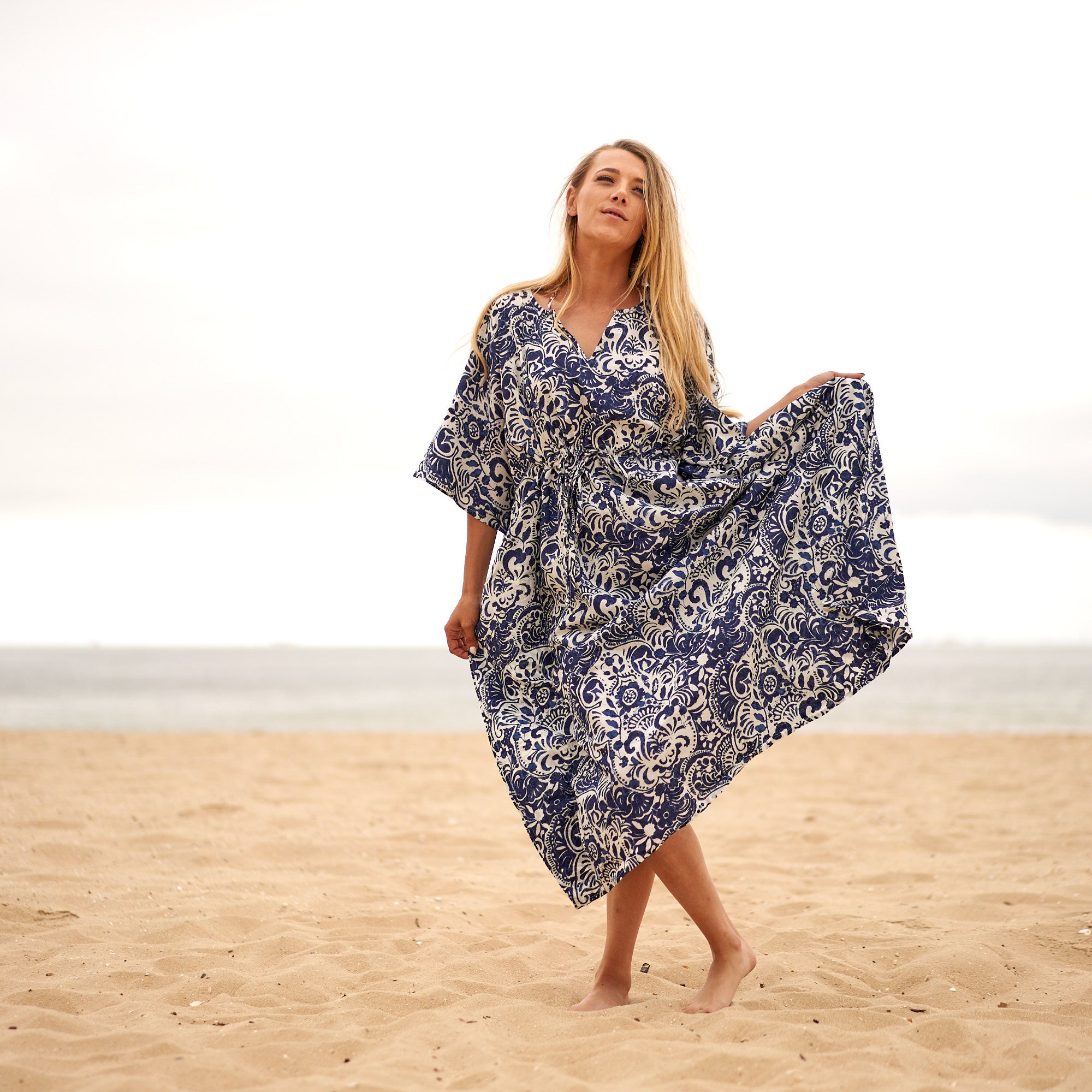 'Vintage Vibes' 100% Cotton Kaftan