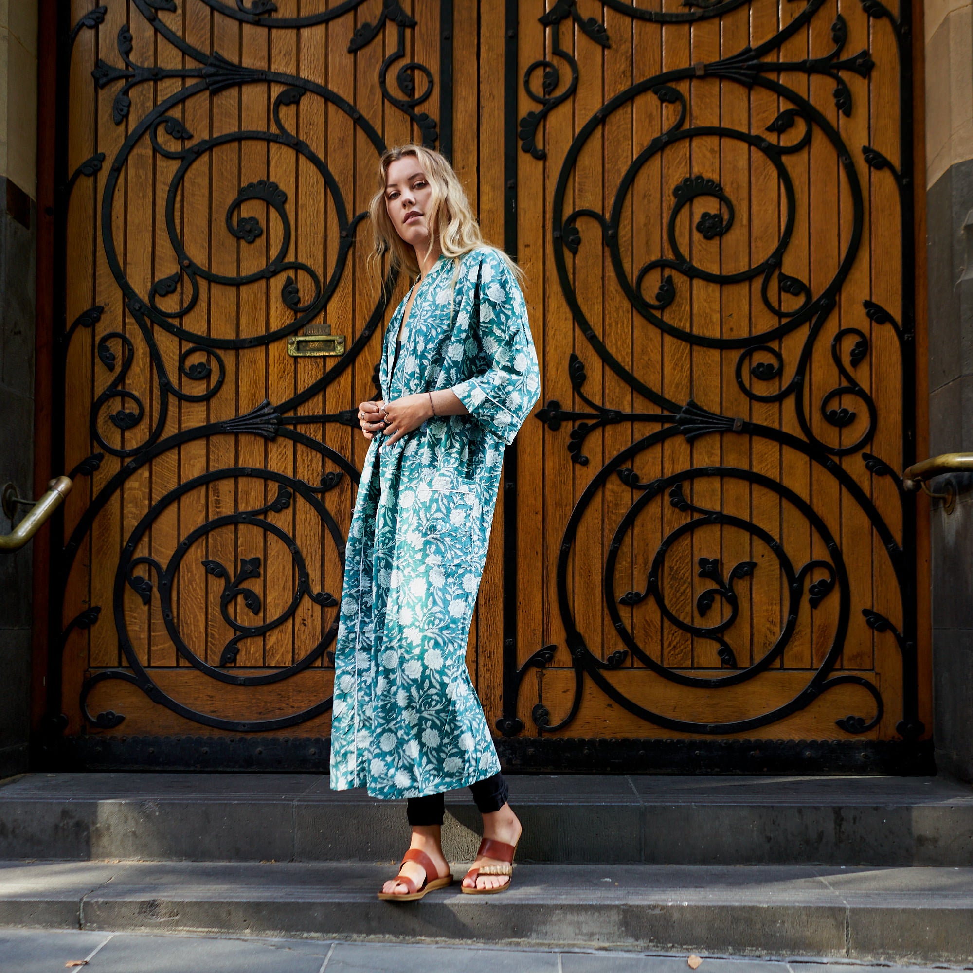 'Endless Summer' 100% Cotton Kimono Robe