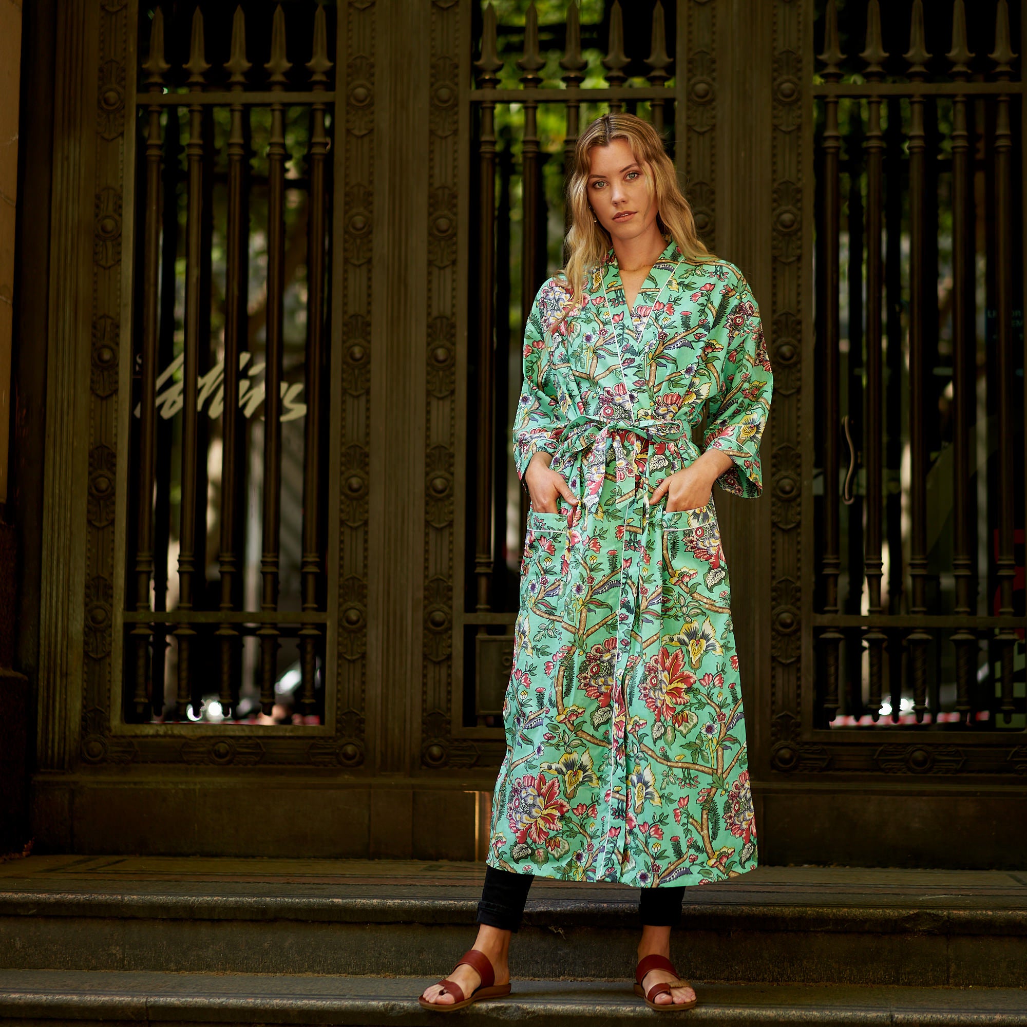 'Island Vibes' 100% Cotton Kimono Robe