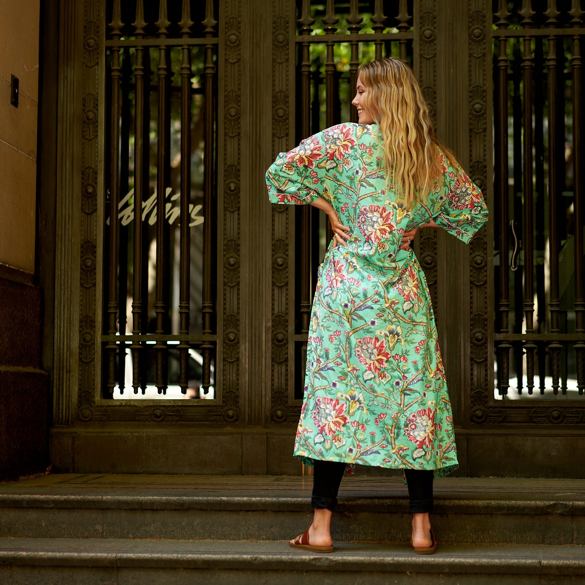 'Island Vibes' 100% Cotton Kimono Robe