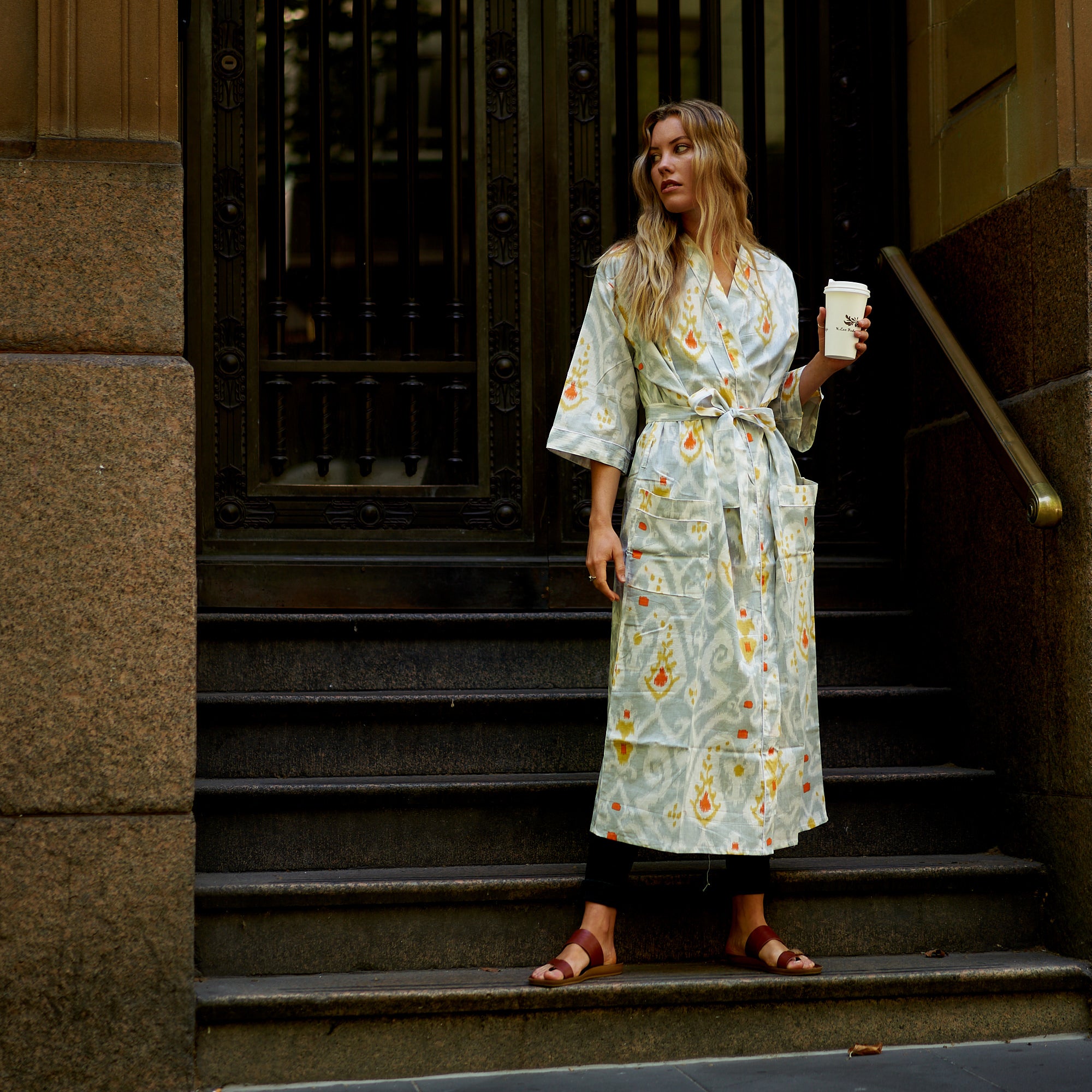 'Weekend Getaway' 100% Cotton Kimono Robe