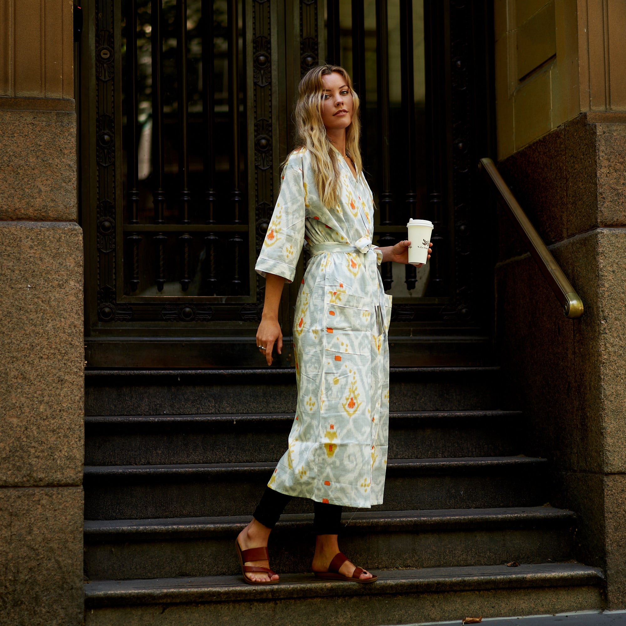 'Weekend Getaway' 100% Cotton Kimono Robe