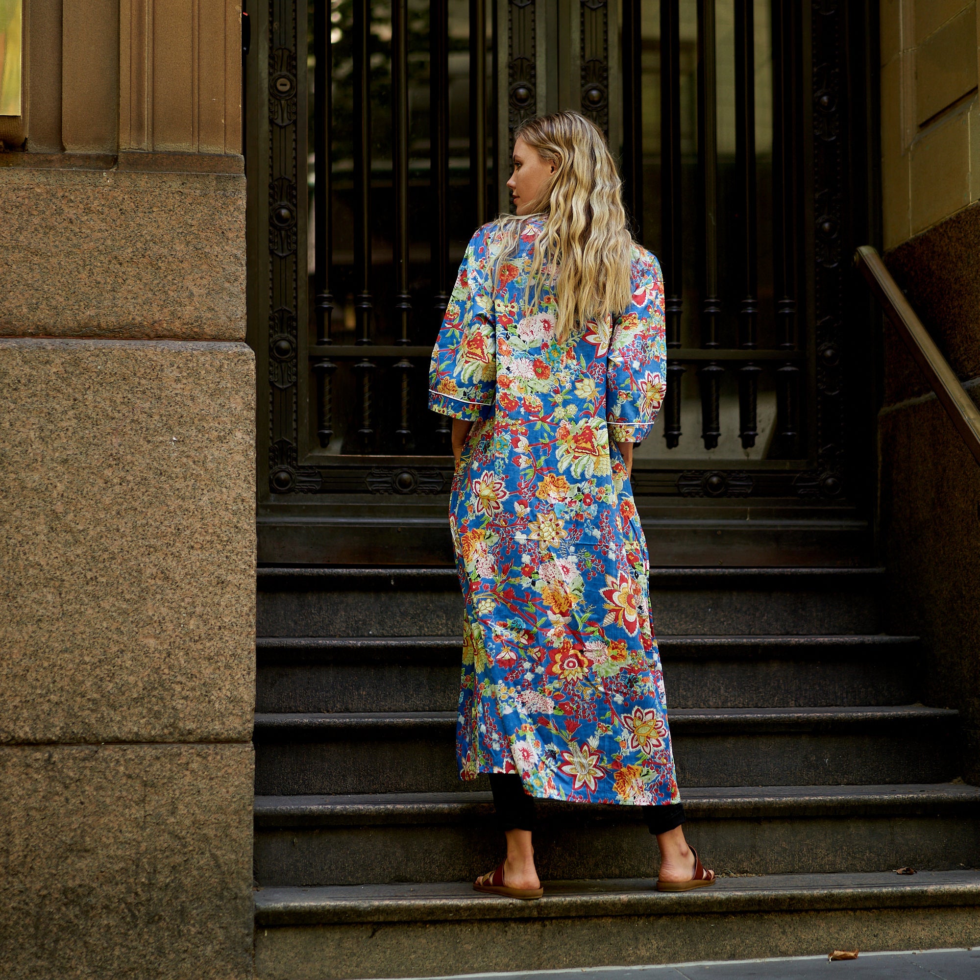 'Lazy Sundays' 100% Cotton Kimono Robe