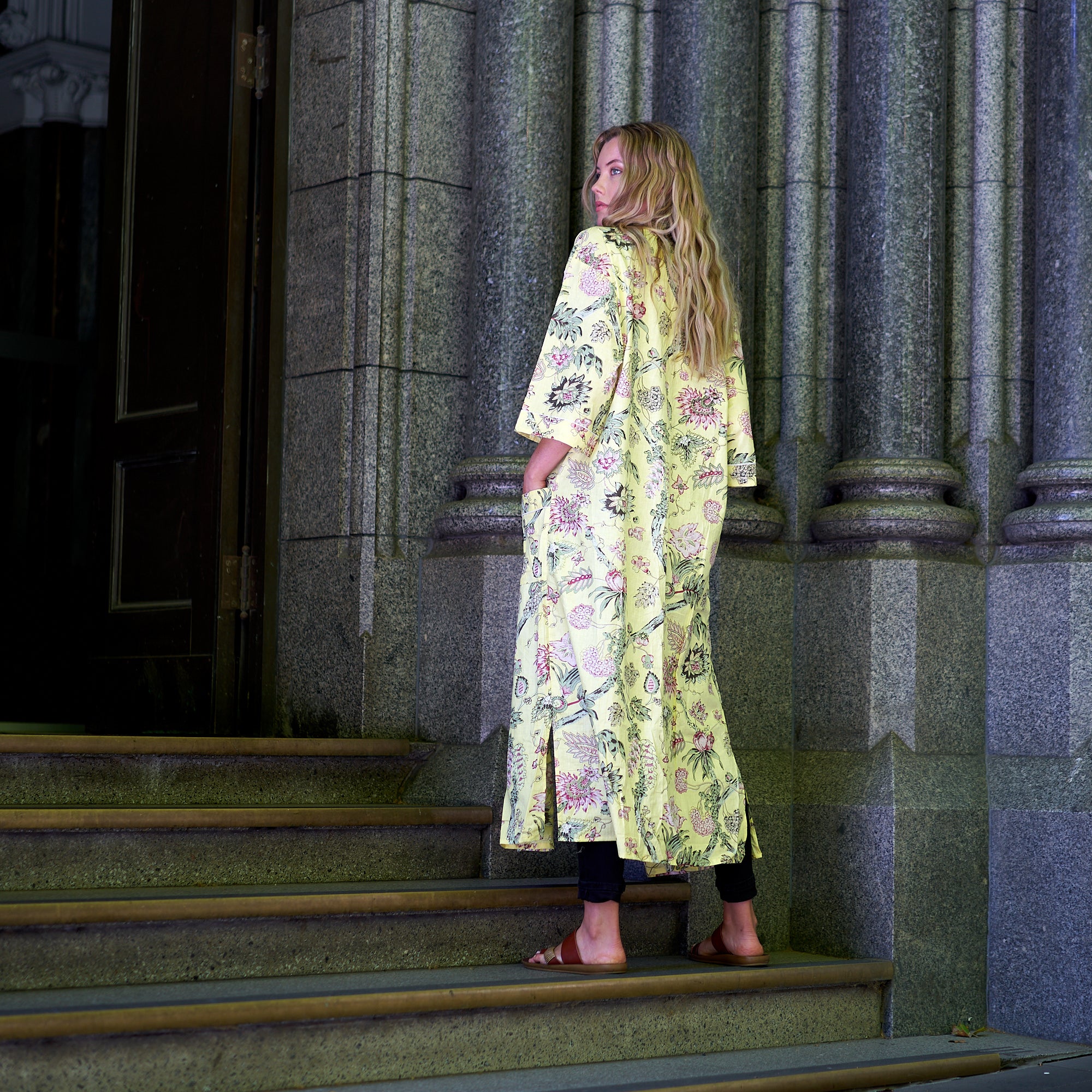 'In Full Bloom' 100% Cotton Kimono Robe