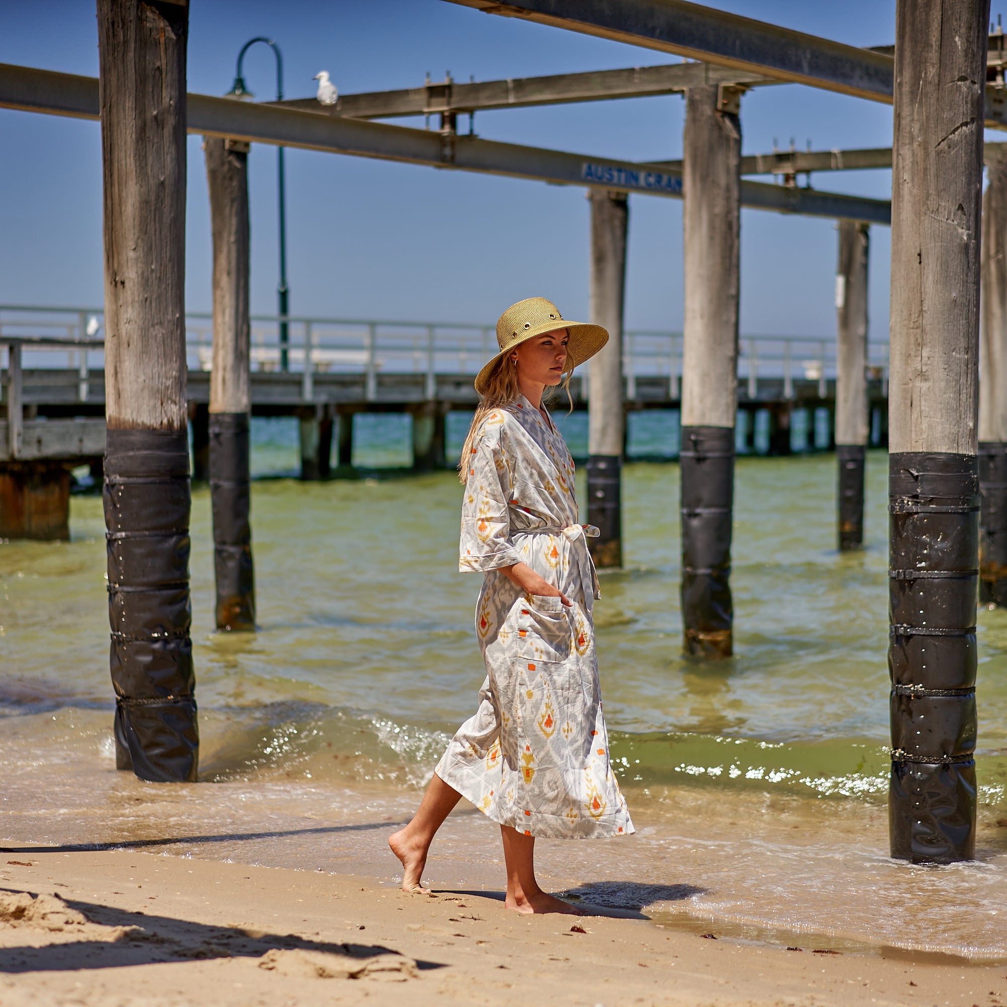 'Forever Summer' 100% Cotton Kimono Robe