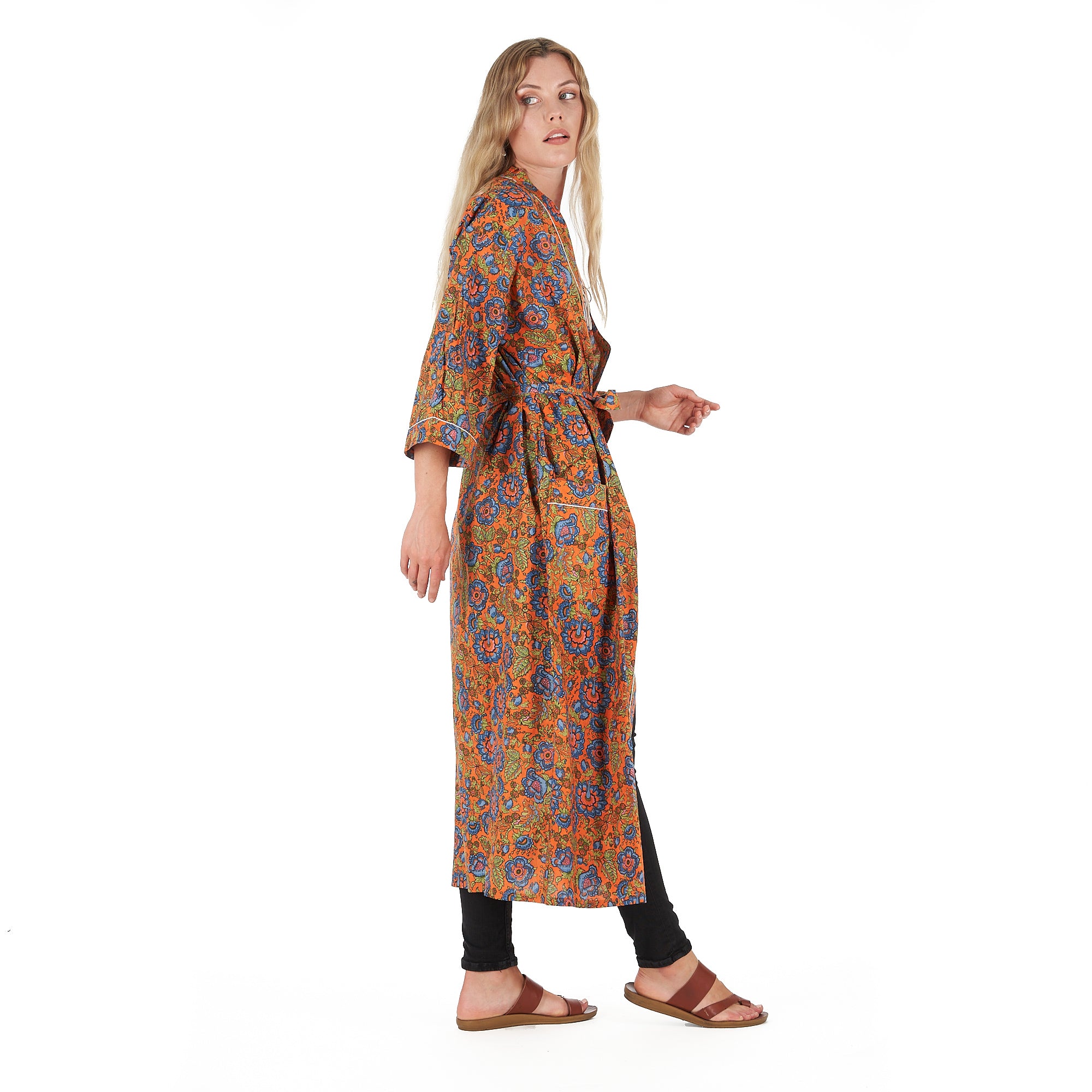 'Lounge In Style' 100% Cotton Kimono Robe