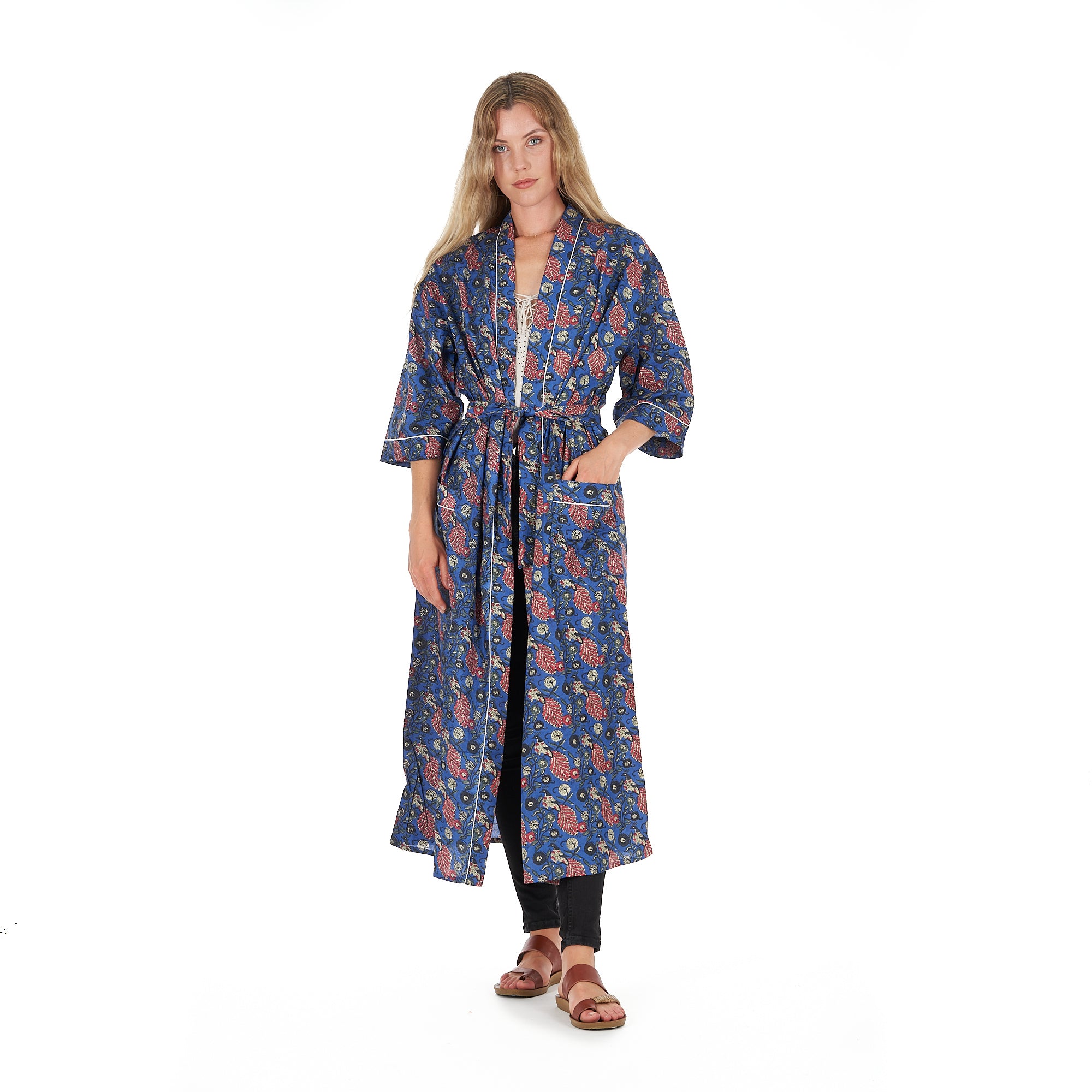 'Serene Style' 100% Cotton Kimono Robe