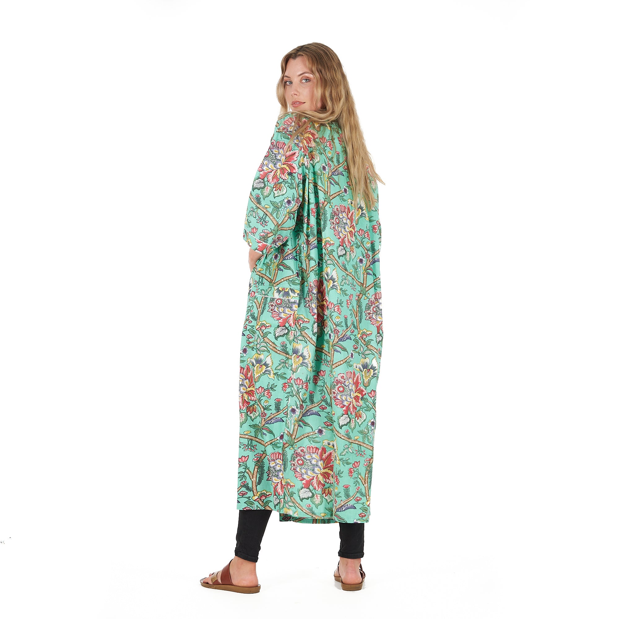 'Calm & Collected' 100% Cotton Kimono Robe