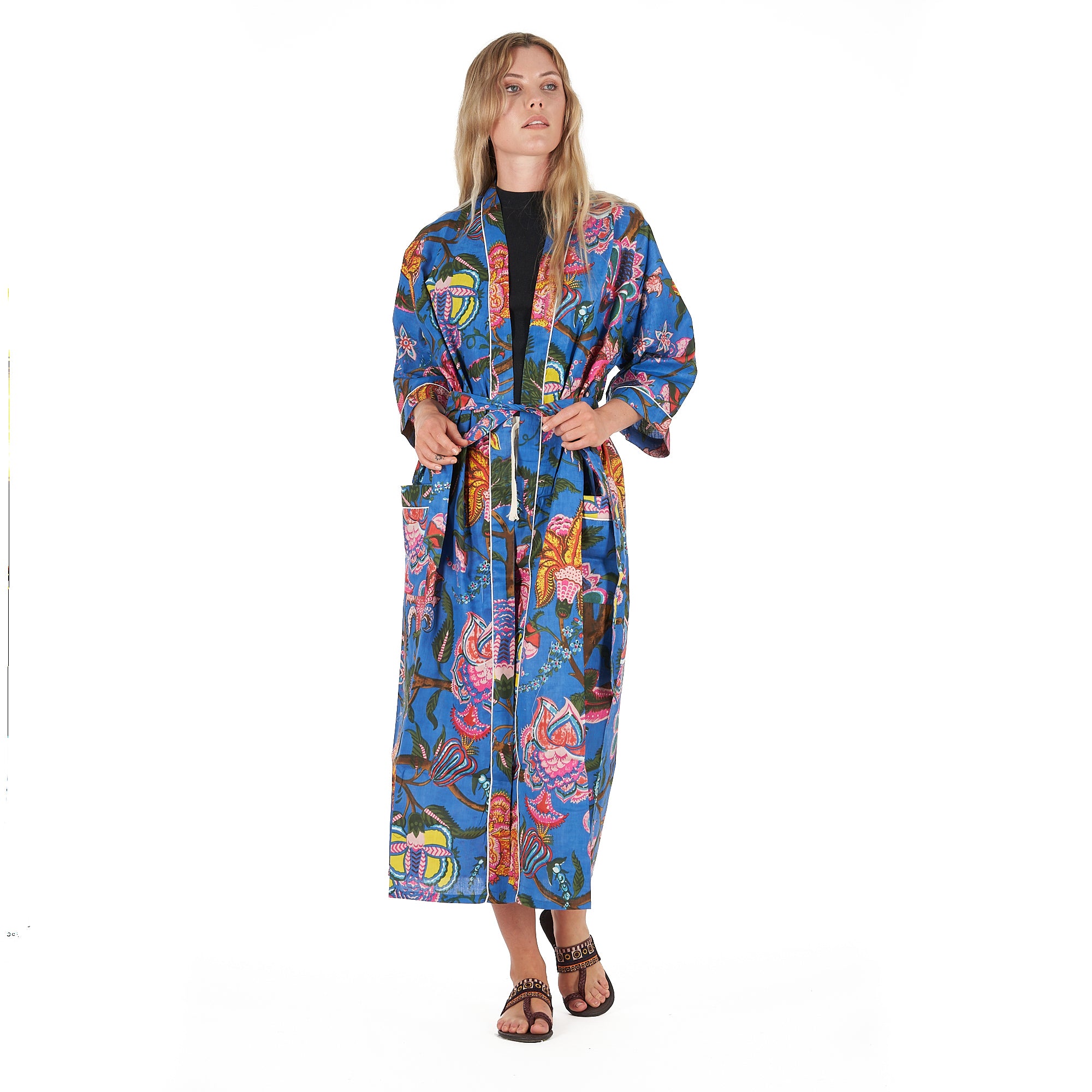 'Boldly Beautiful' 100% Cotton Kimono Robe